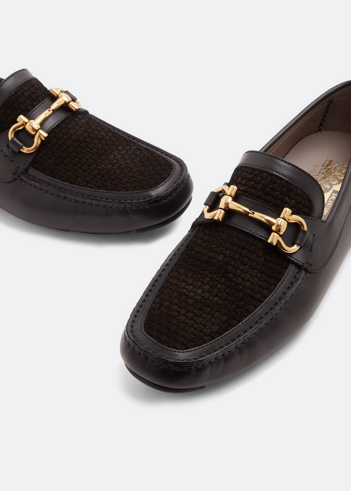 Gancini driving loafers, Black