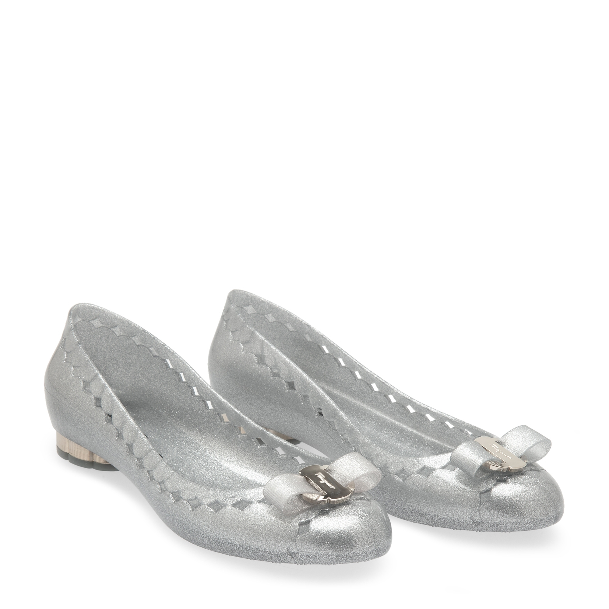 Jelly Bow ballerinas, Grey