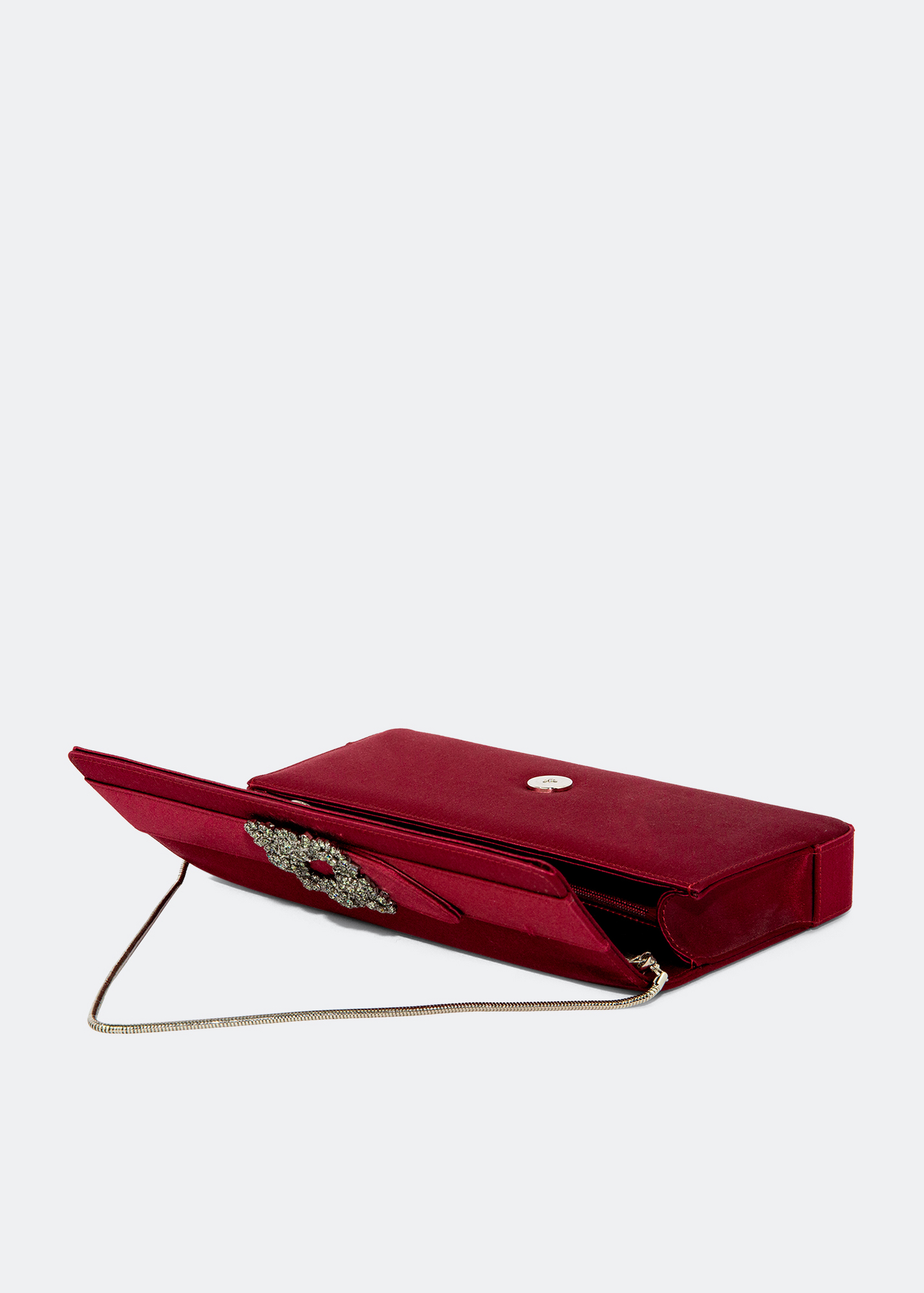 Gothisi satin clutch, Burgundy