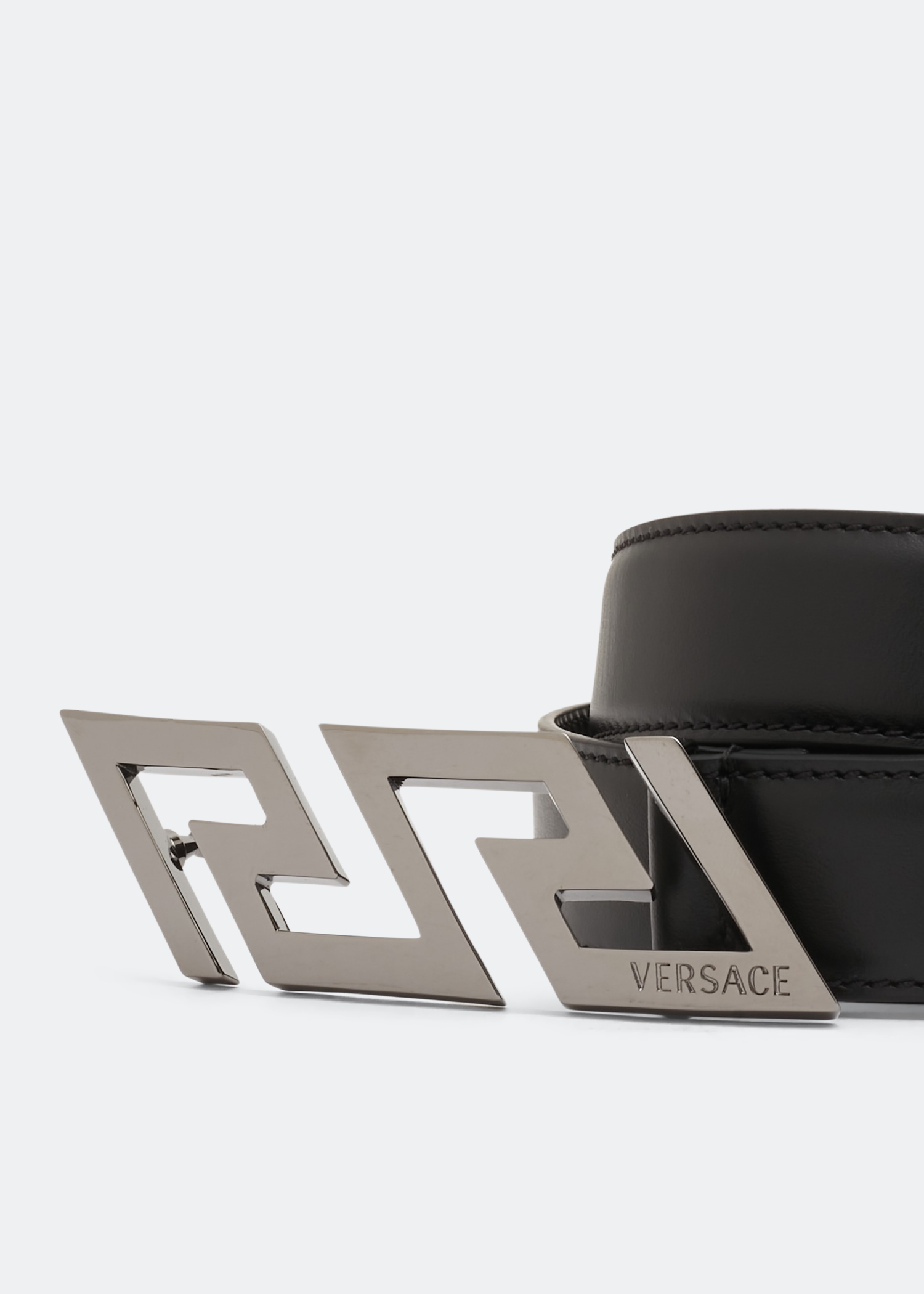 La Greca leather belt, Black