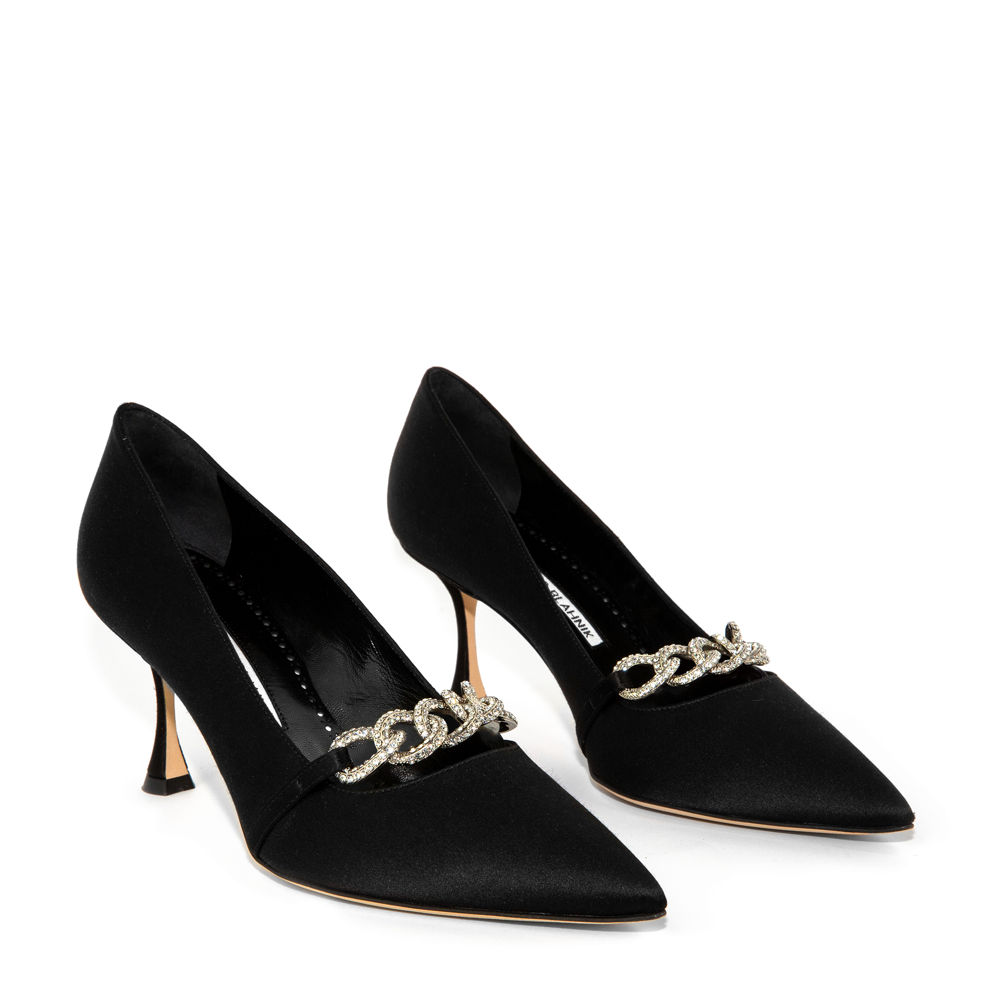 Delisonacry satin pumps, Black