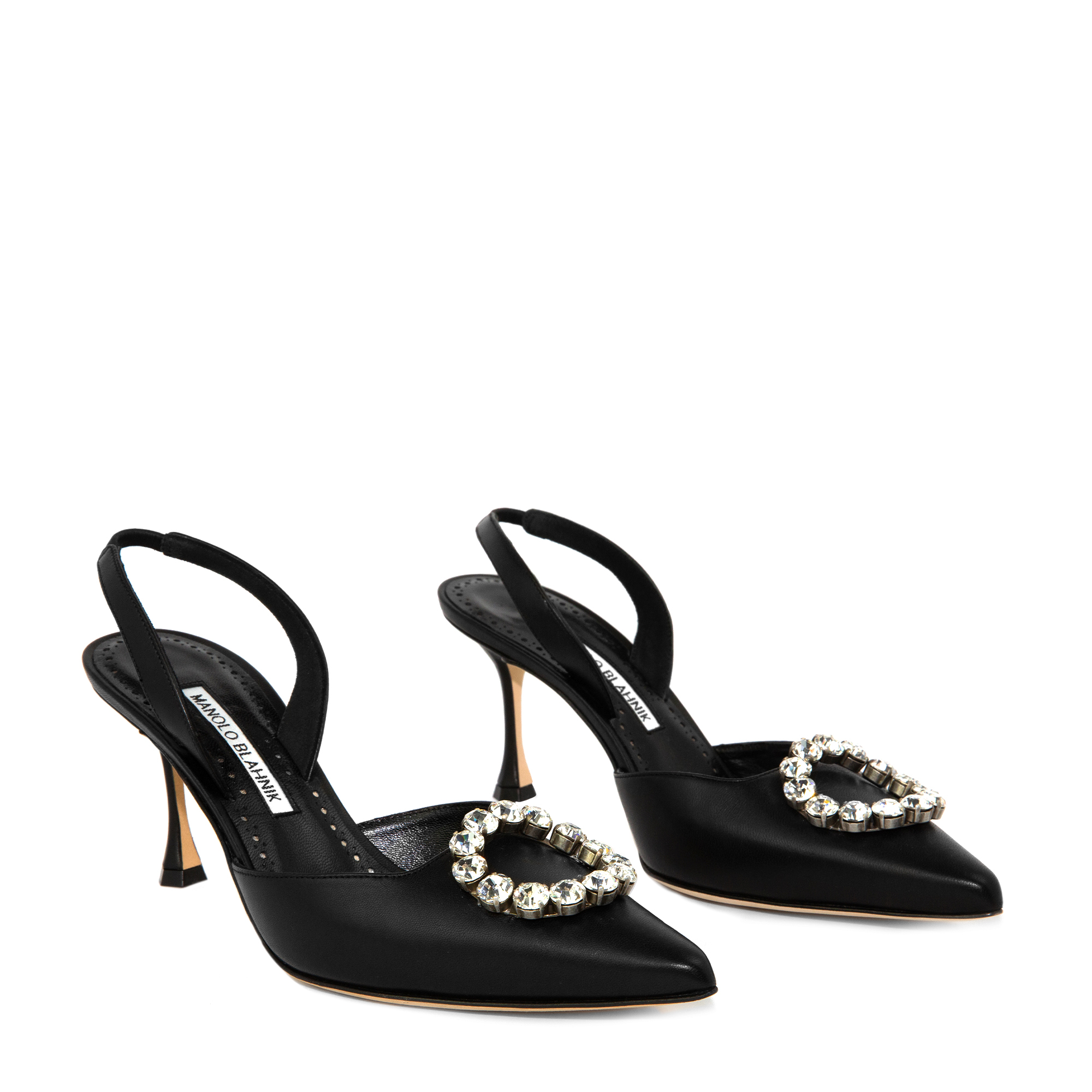Mandasli leather slingback pumps, Black