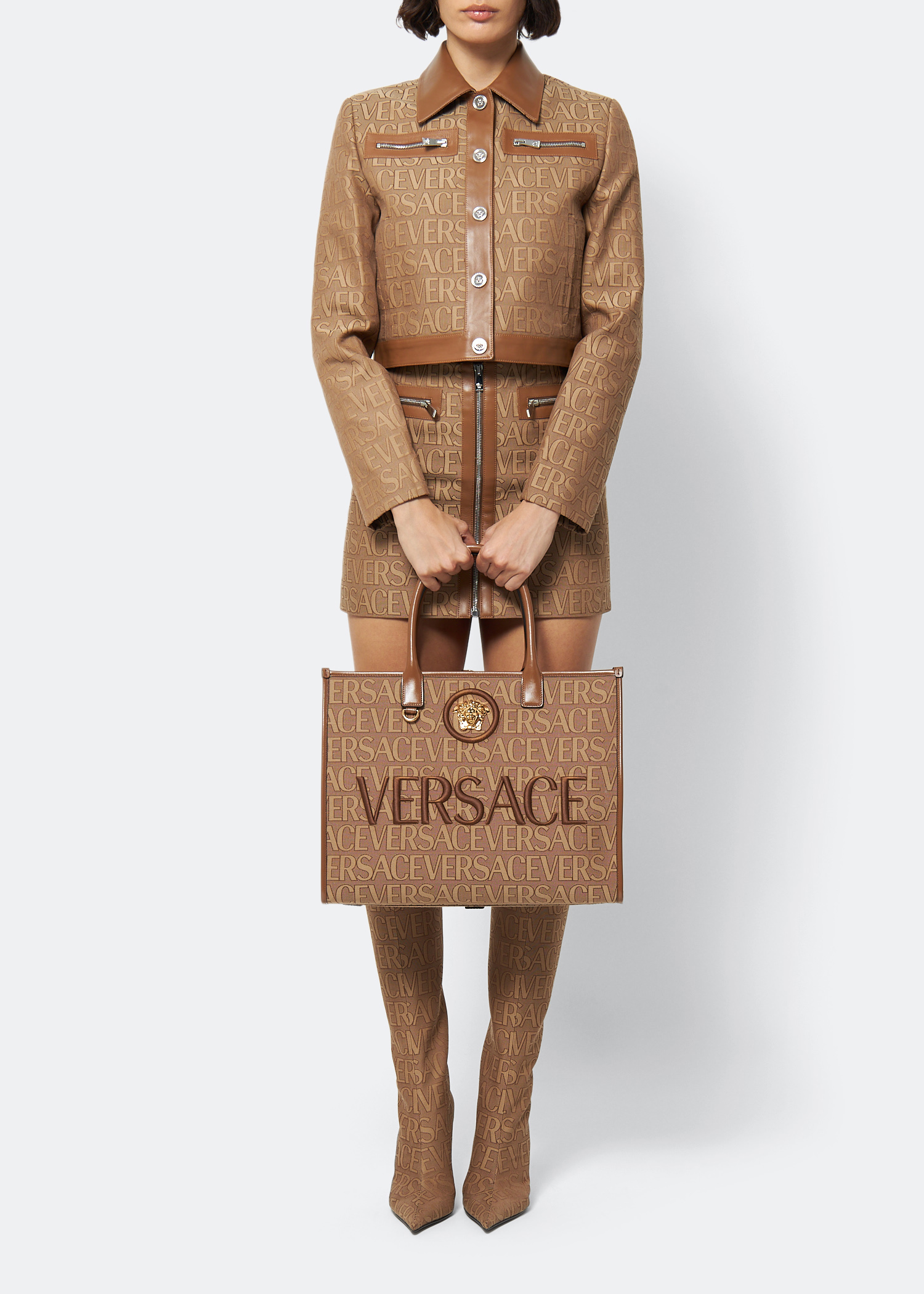 La Medusa canvas tote bag, Brown