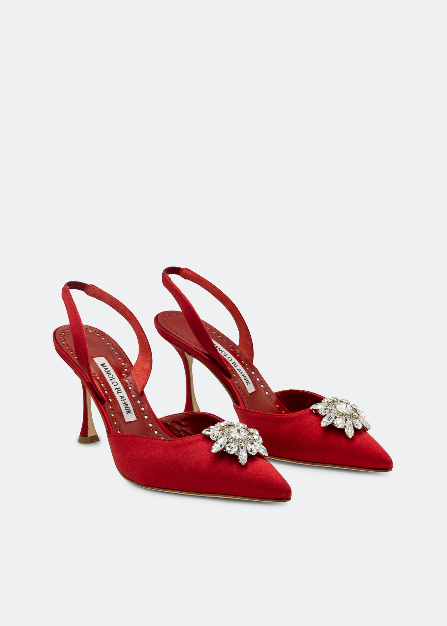 Cassinasli satin slingback pumps, Burgundy
