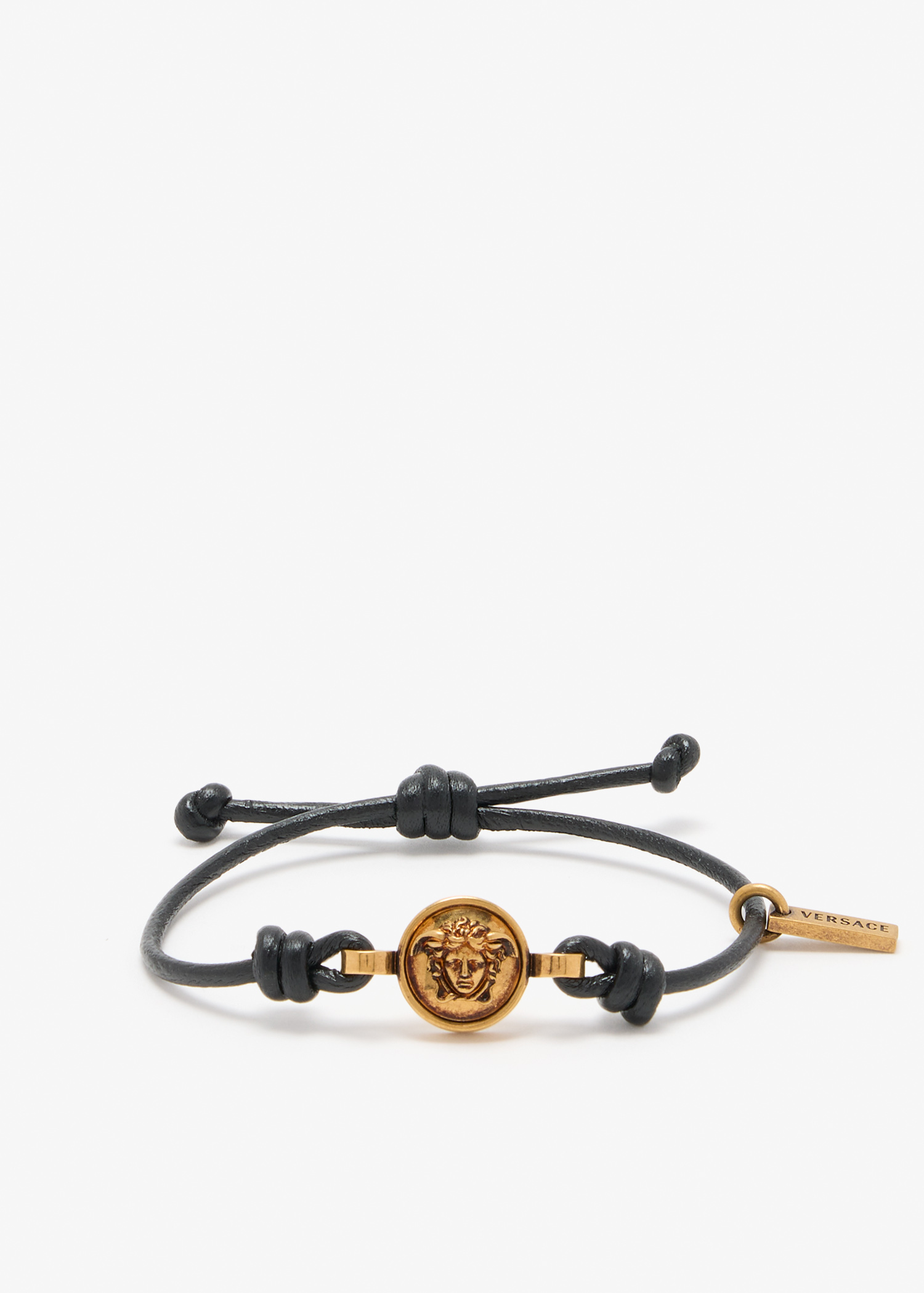 Medusa leather bracelet, Black
Medusa leather bracelet, Black