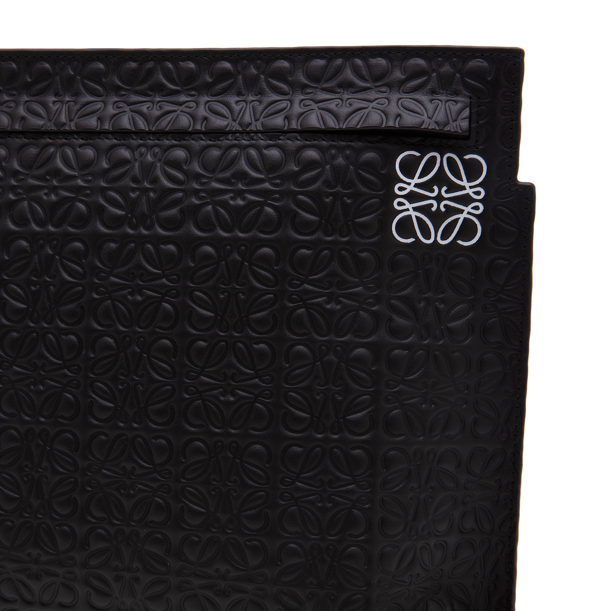 Leather T-Pouch, Black