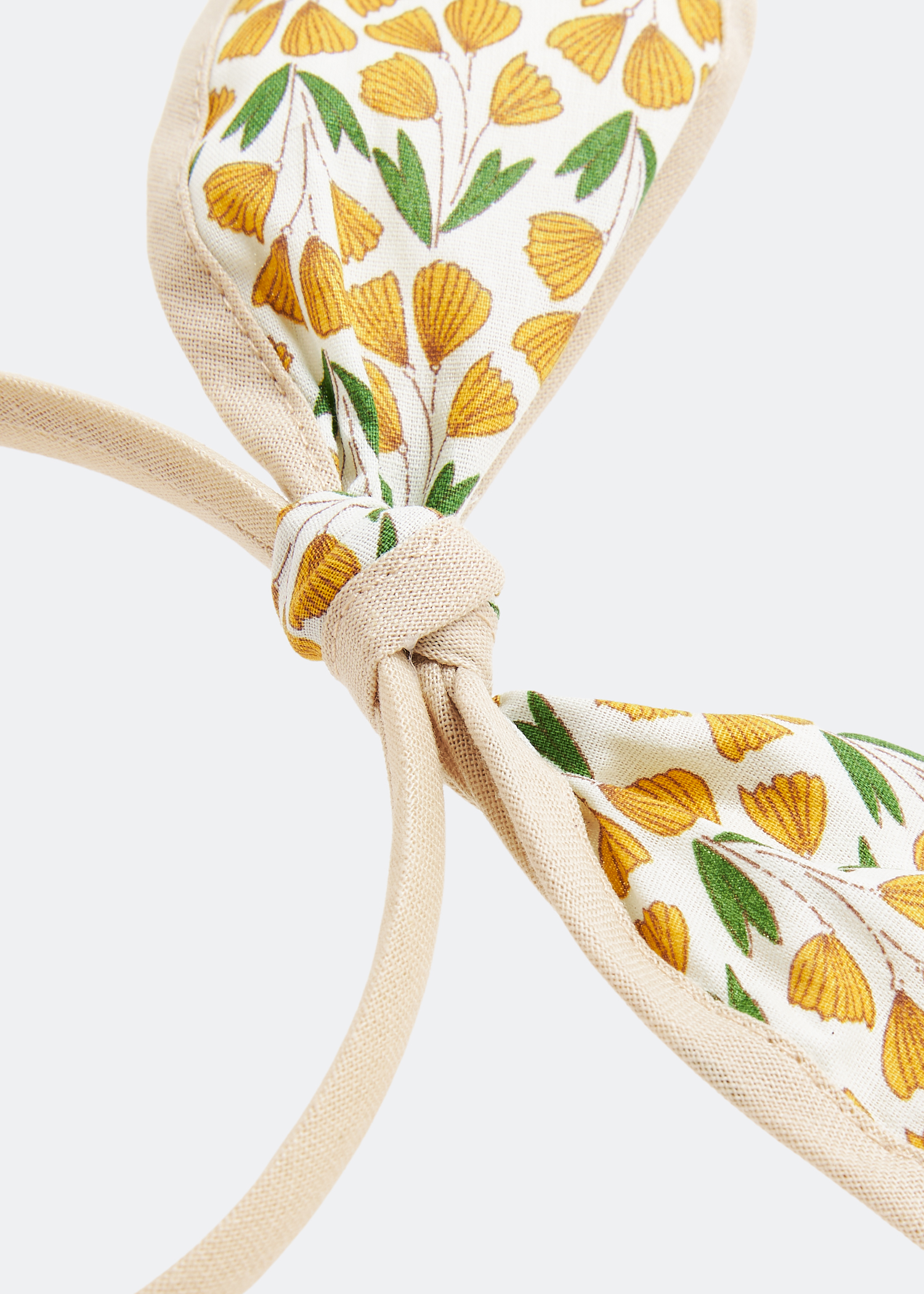 Floral bunny ears, Beige