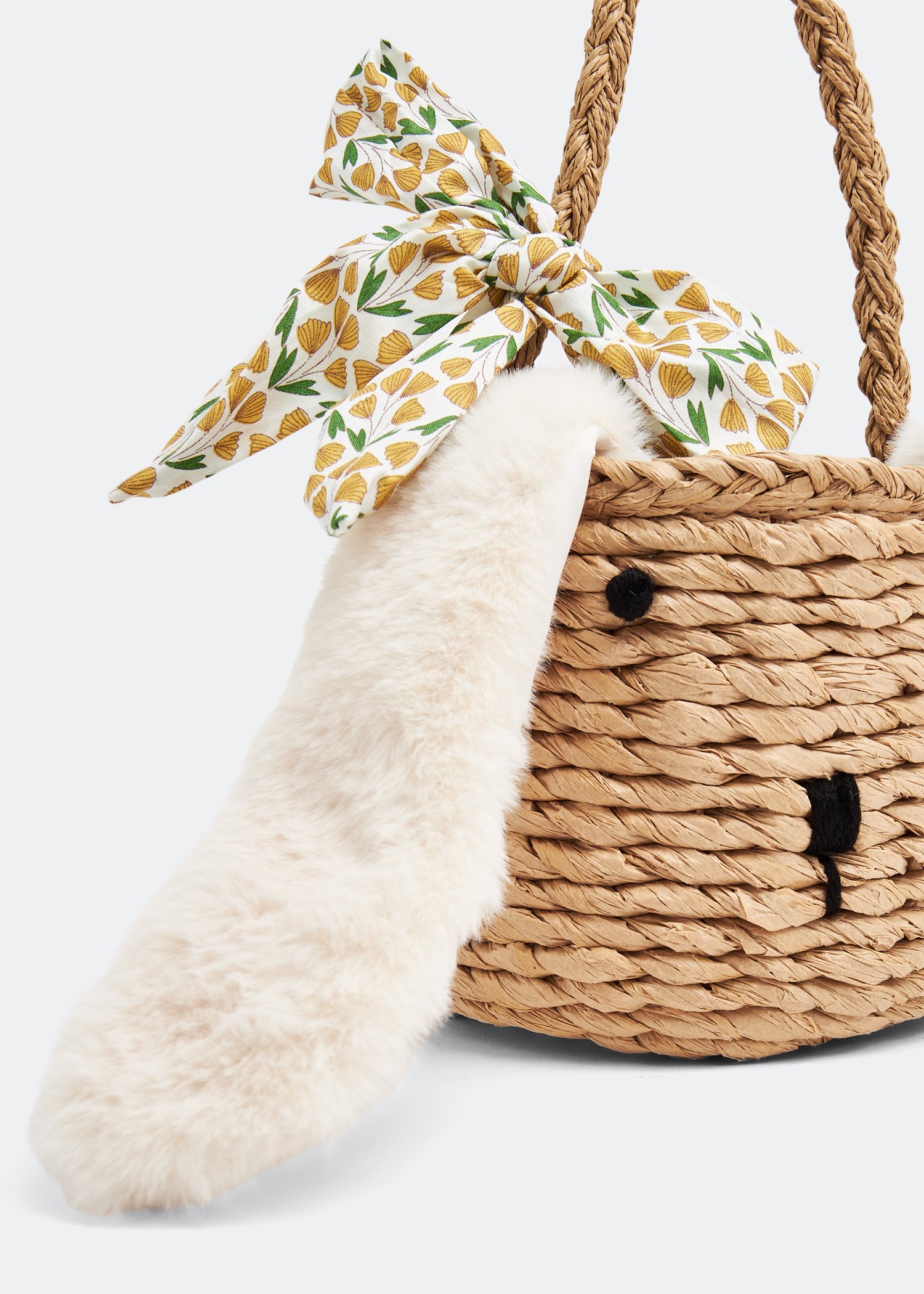 Spring bunny easter basket bag, Beige