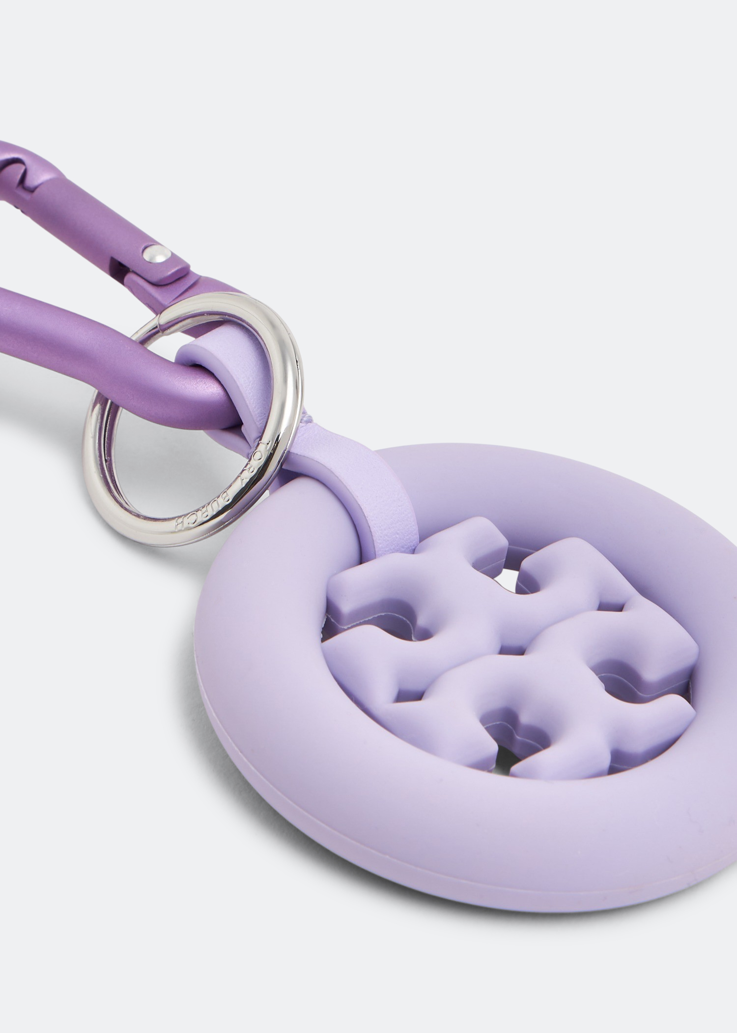 Puffed Up logo key ring, Purple