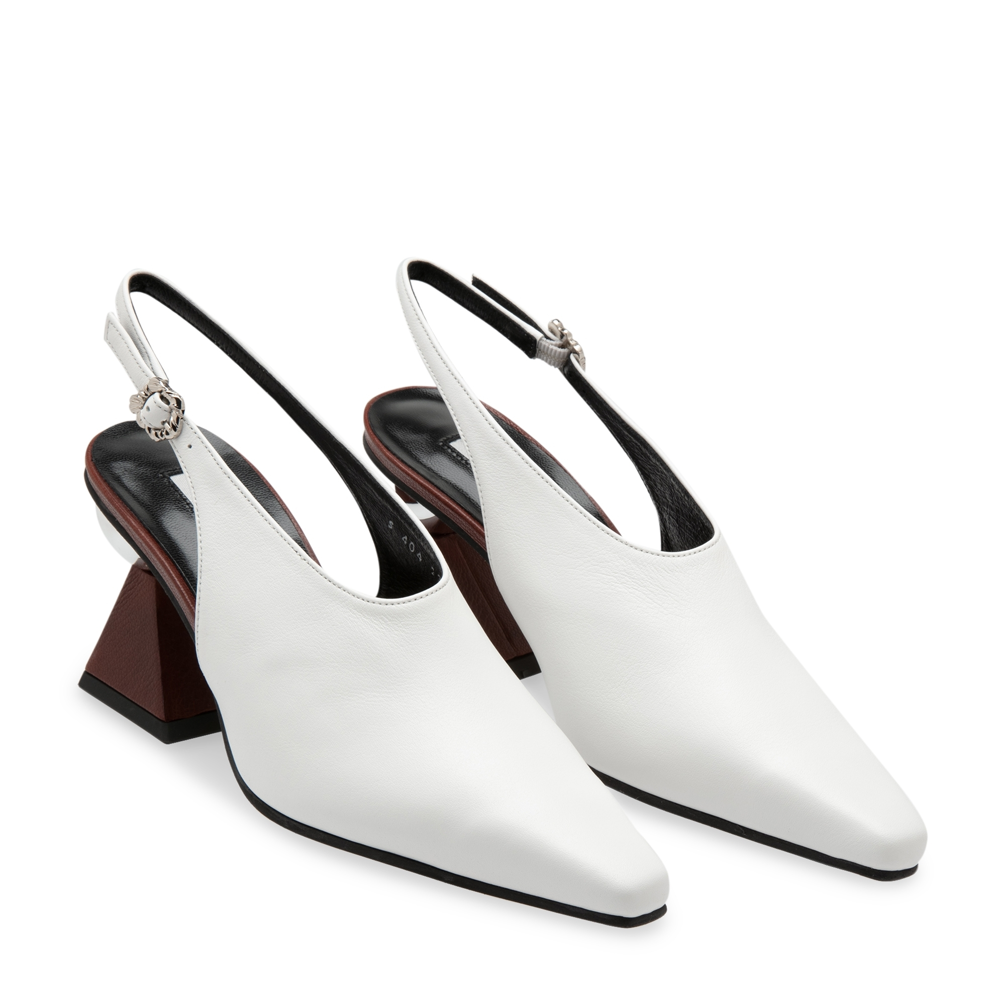 Selina slingback pumps, White