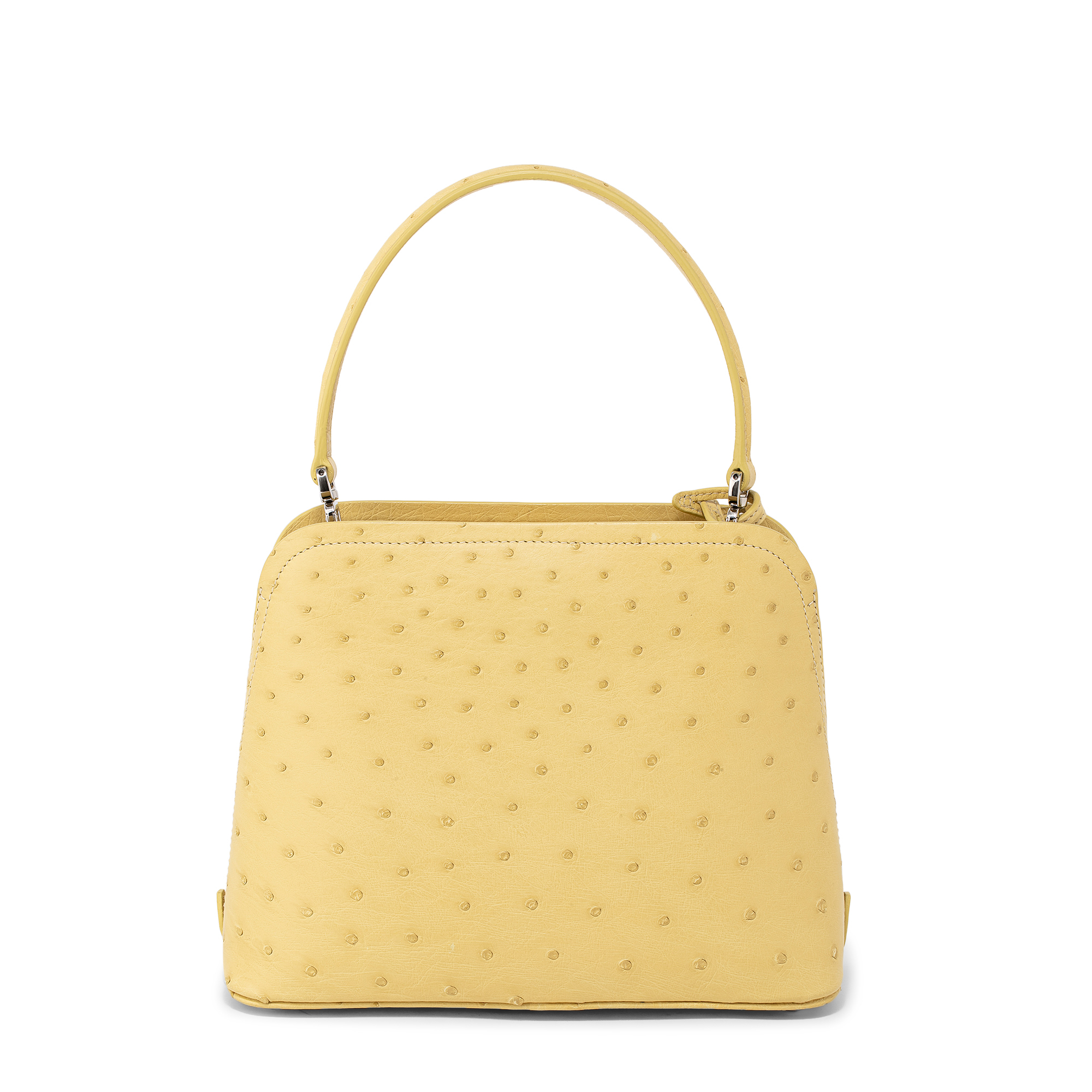 Matinee ostrich leather bag, Yellow