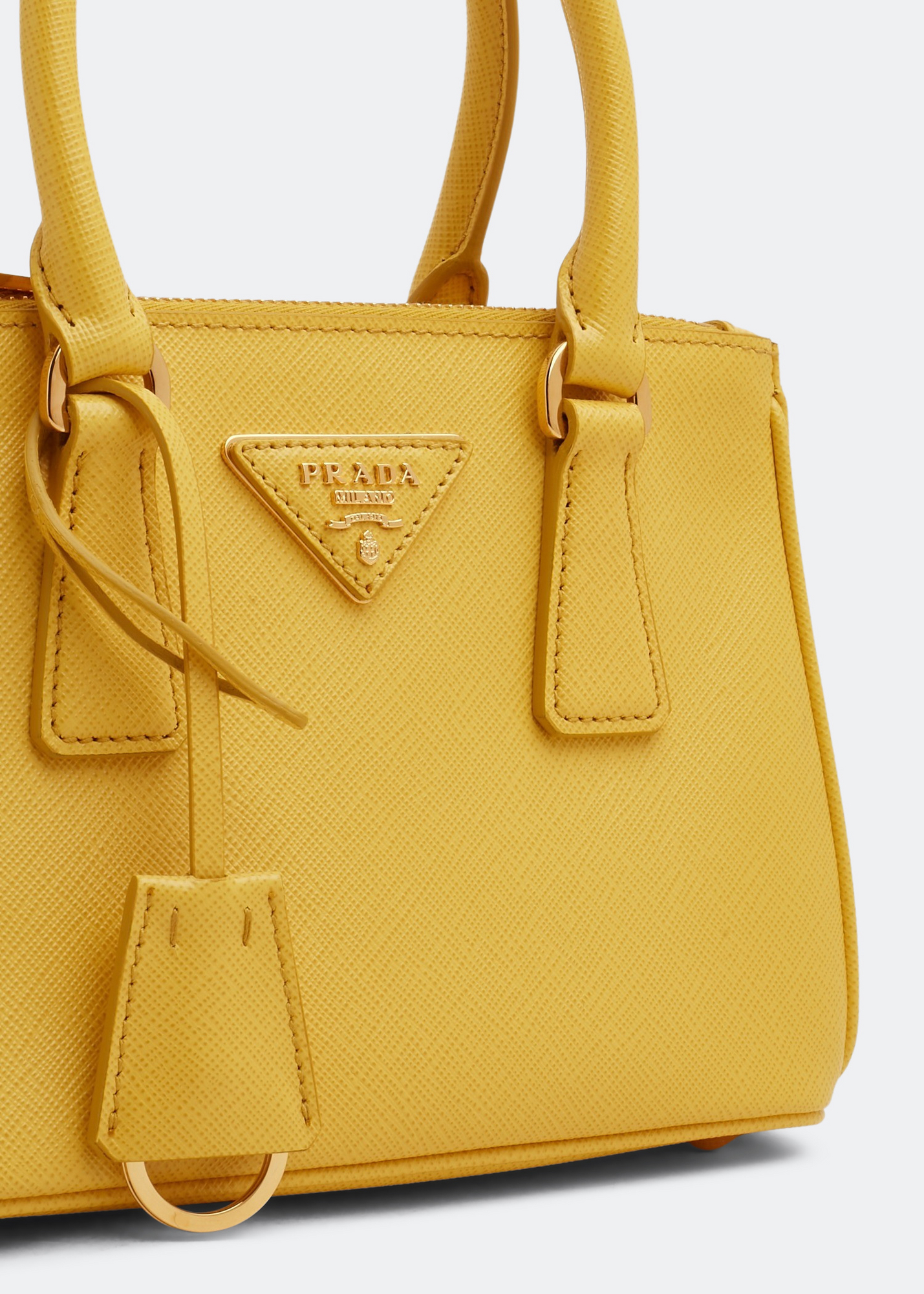 Galleria leather micro bag, Yellow