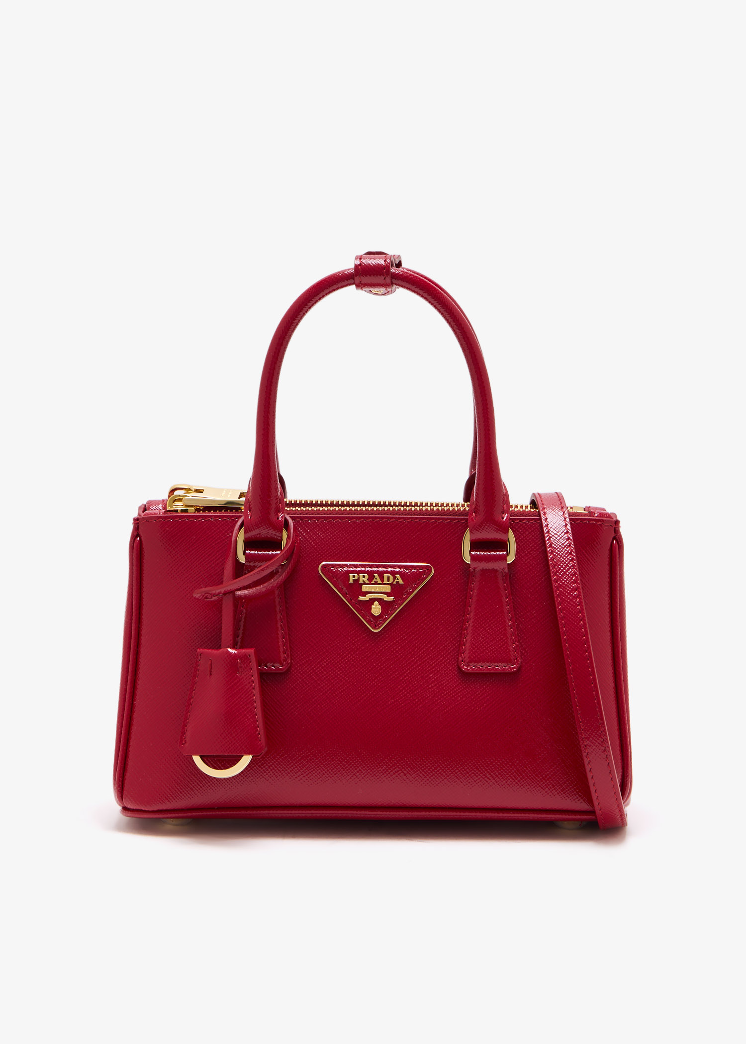 Prada Galleria patent saffiano leather mini bag, Red
Prada Galleria patent saffiano leather mini bag, Red