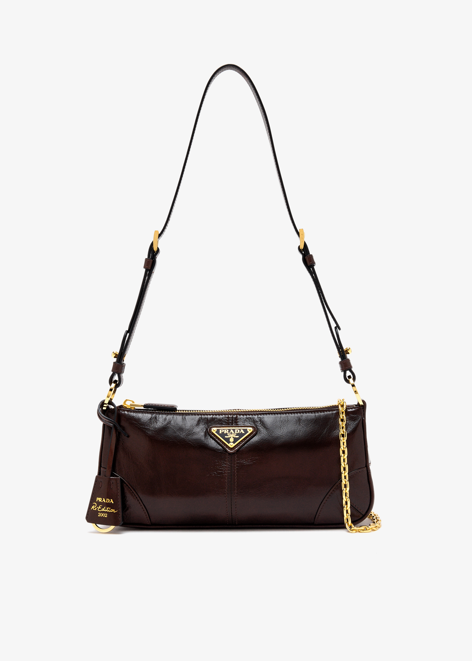 Prada Re-Edition 2002 medium leather shoulder bag, Brown
Prada Re-Edition 2002 medium leather shoulder bag, Brown