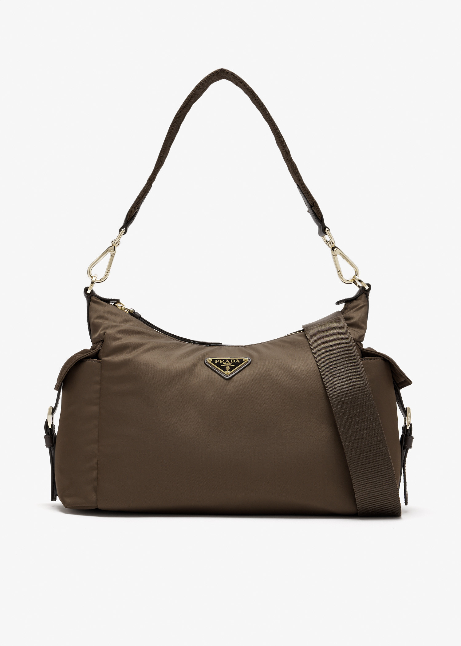 Prada Explore large Re-Nylon and leather bag, Brown
Prada Explore large Re-Nylon and leather bag, Brown