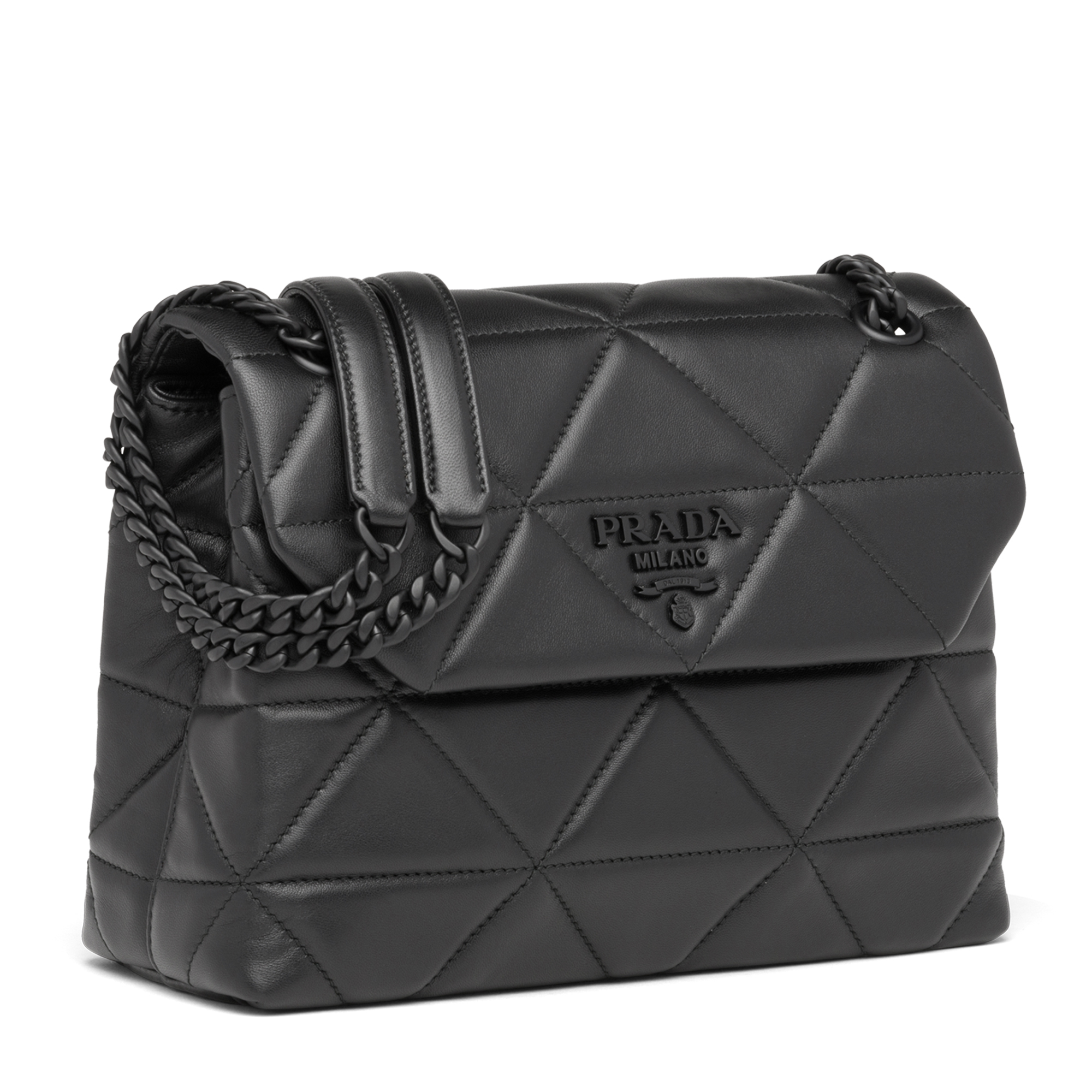 Spectrum leather shoulder bag, Black
