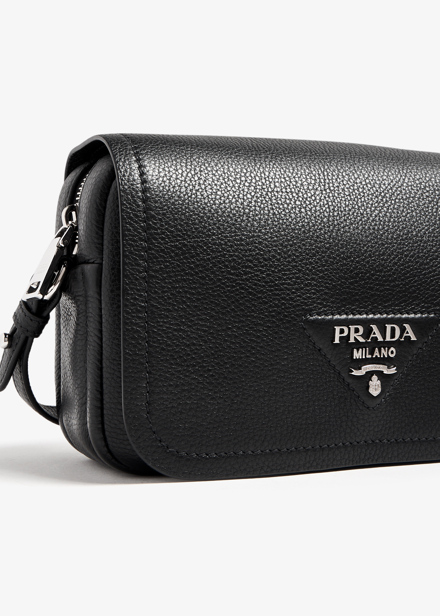 Leather shoulder bag, Black