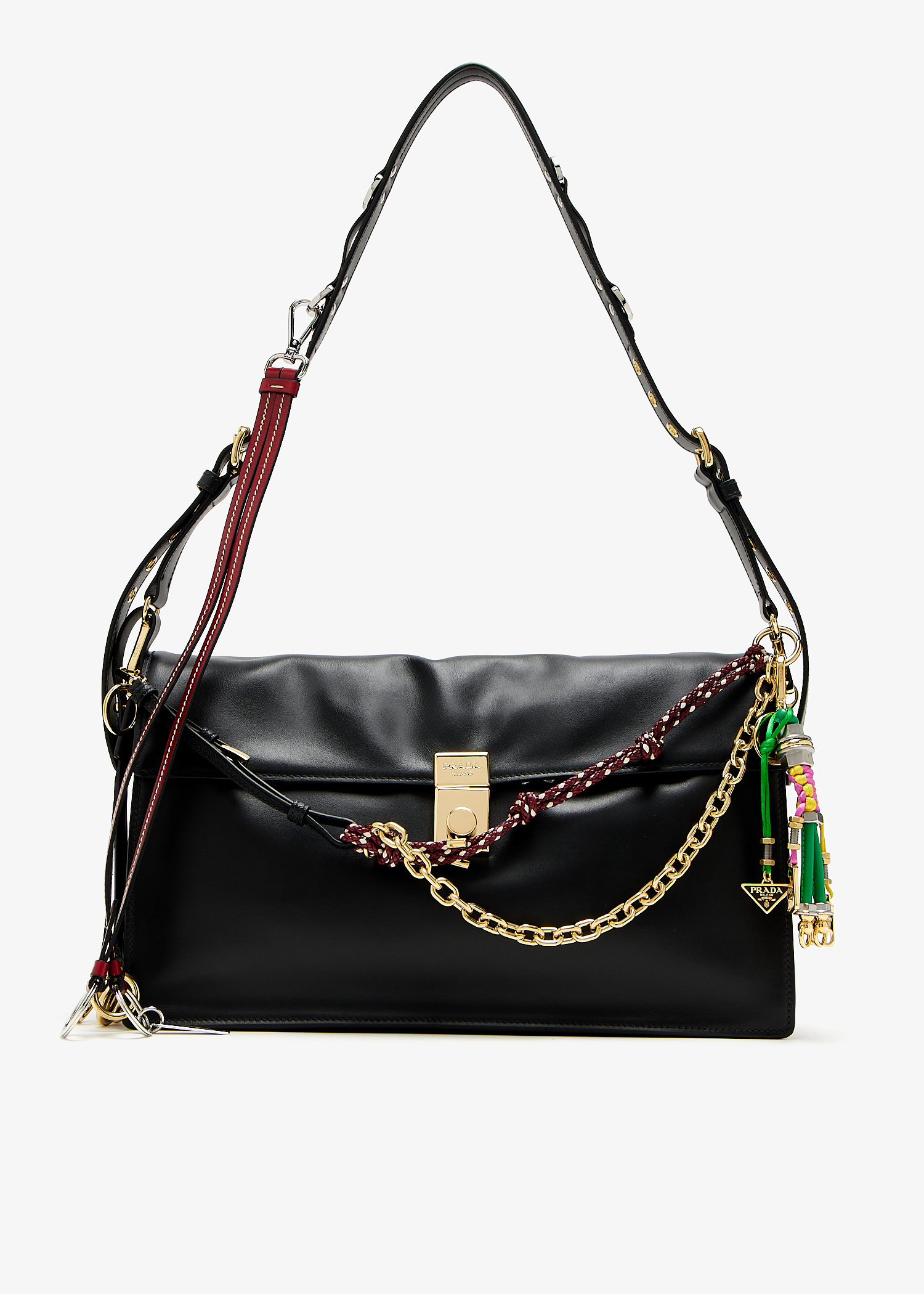 Prada Soft Sound large leather shoulder bag, Black
Prada Soft Sound large leather shoulder bag, Black