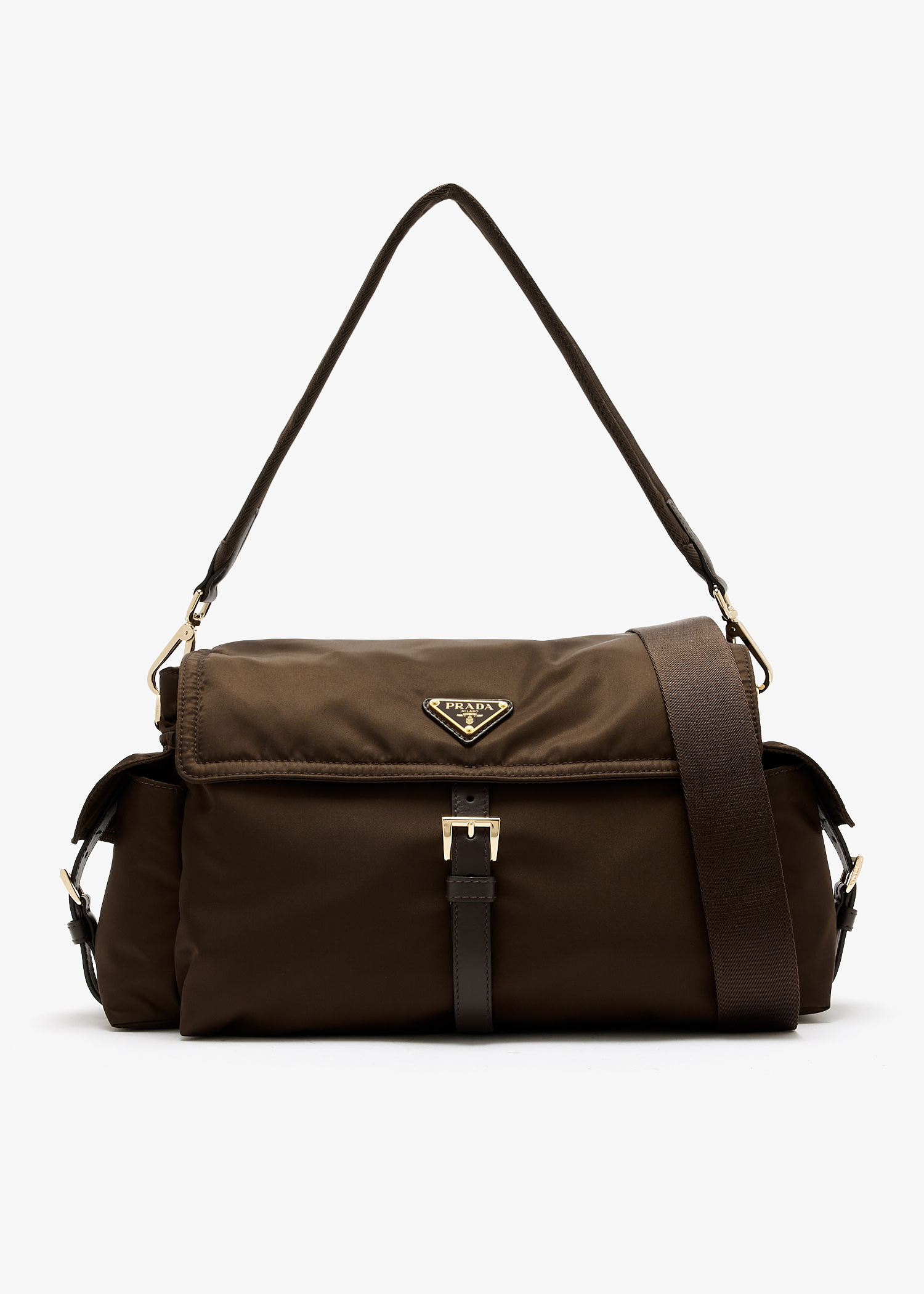 Prada Explore large Re-Nylon shoulder bag, Brown
Prada Explore large Re-Nylon shoulder bag, Brown