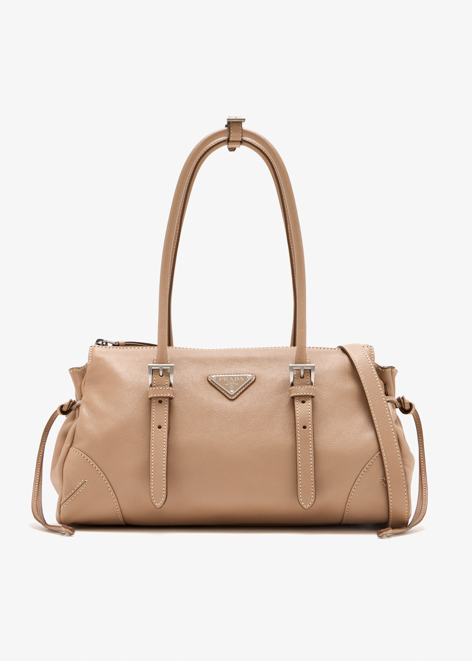 Prada Bonnie medium antiqued leather tote bag, Beige
Prada Bonnie medium antiqued leather tote bag, Beige