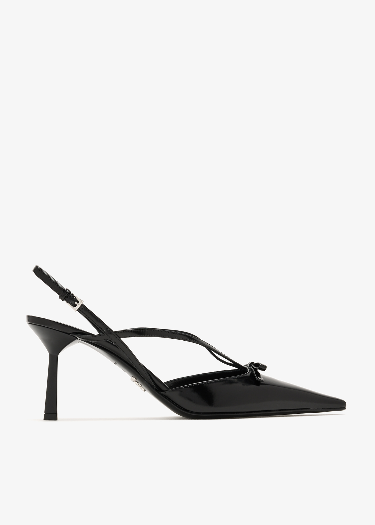 Brushed leather slingback pumps, Black
Brushed leather slingback pumps, Black