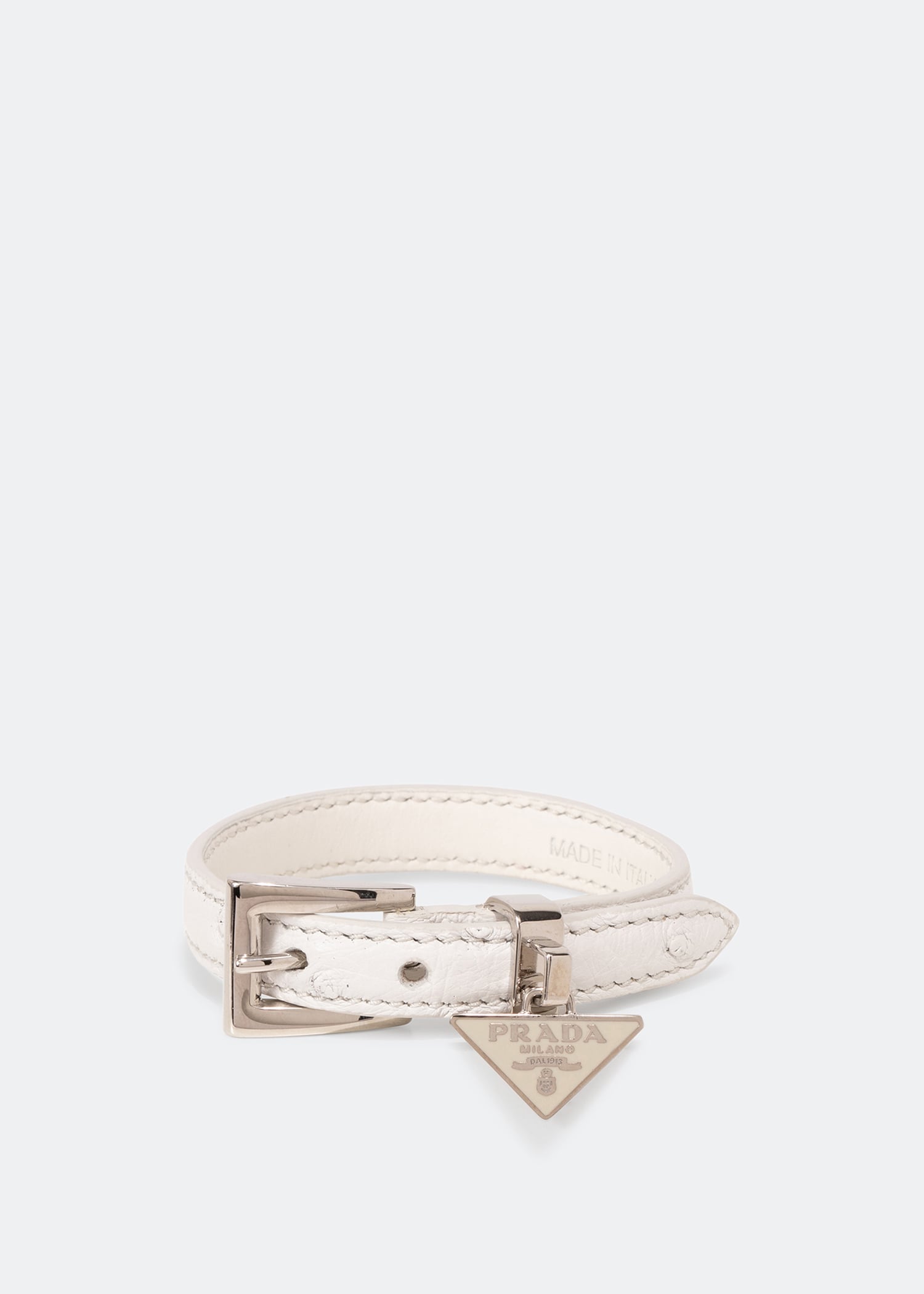 Saffiano leather bracelet, White
Saffiano leather bracelet, White