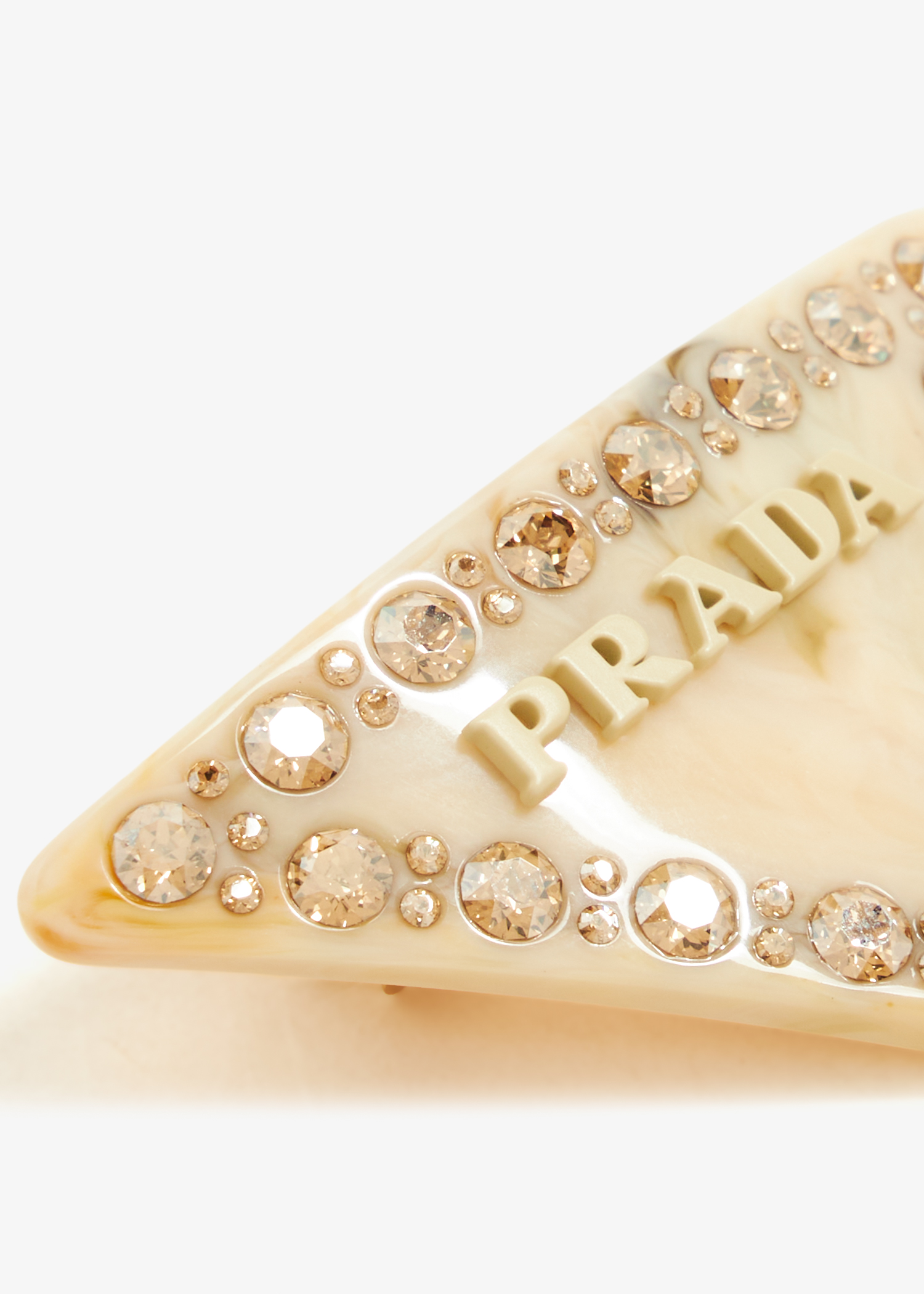 Plexiglass hair clip, Beige