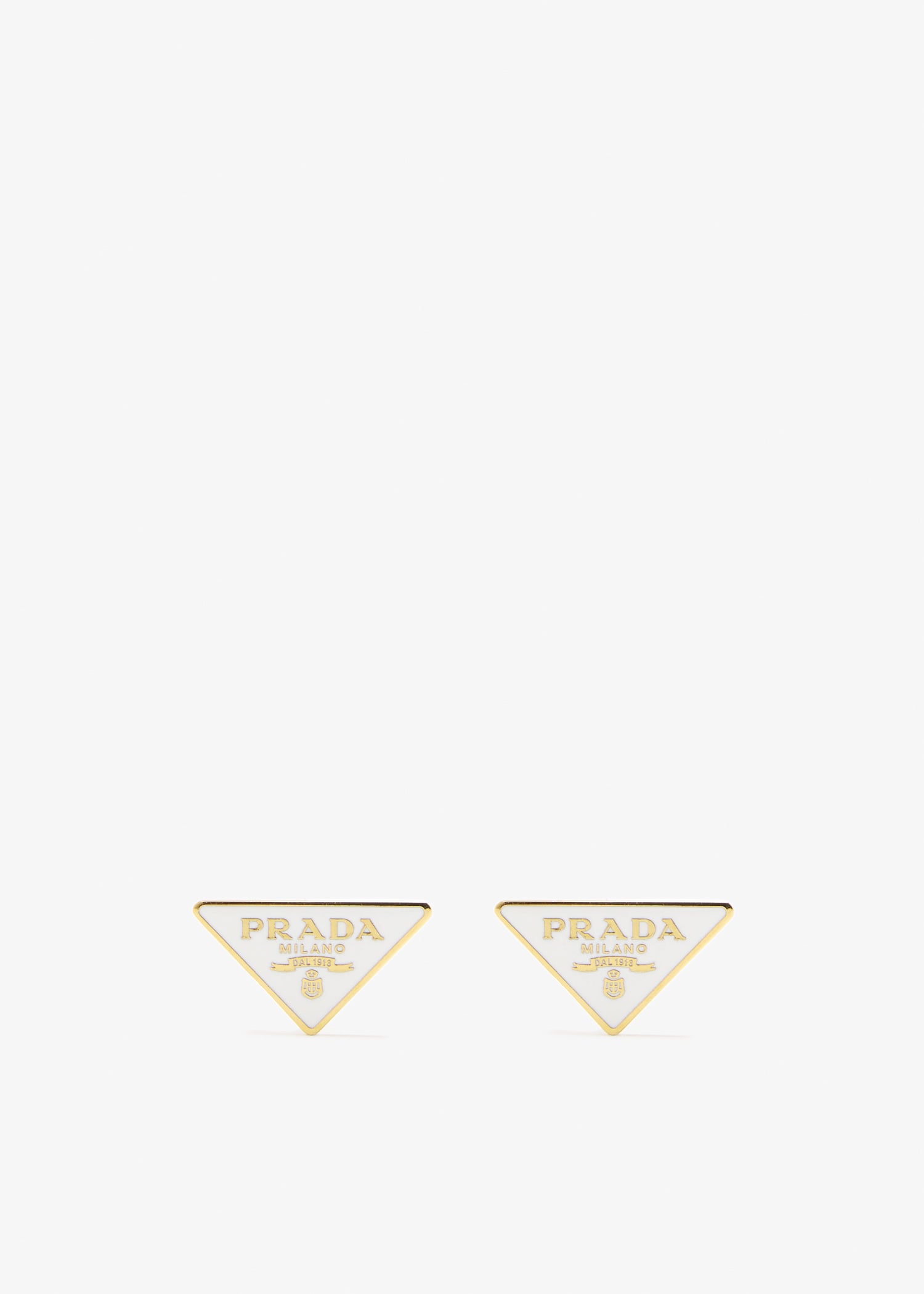 Enameled metal earrings, White
Enameled metal earrings, White