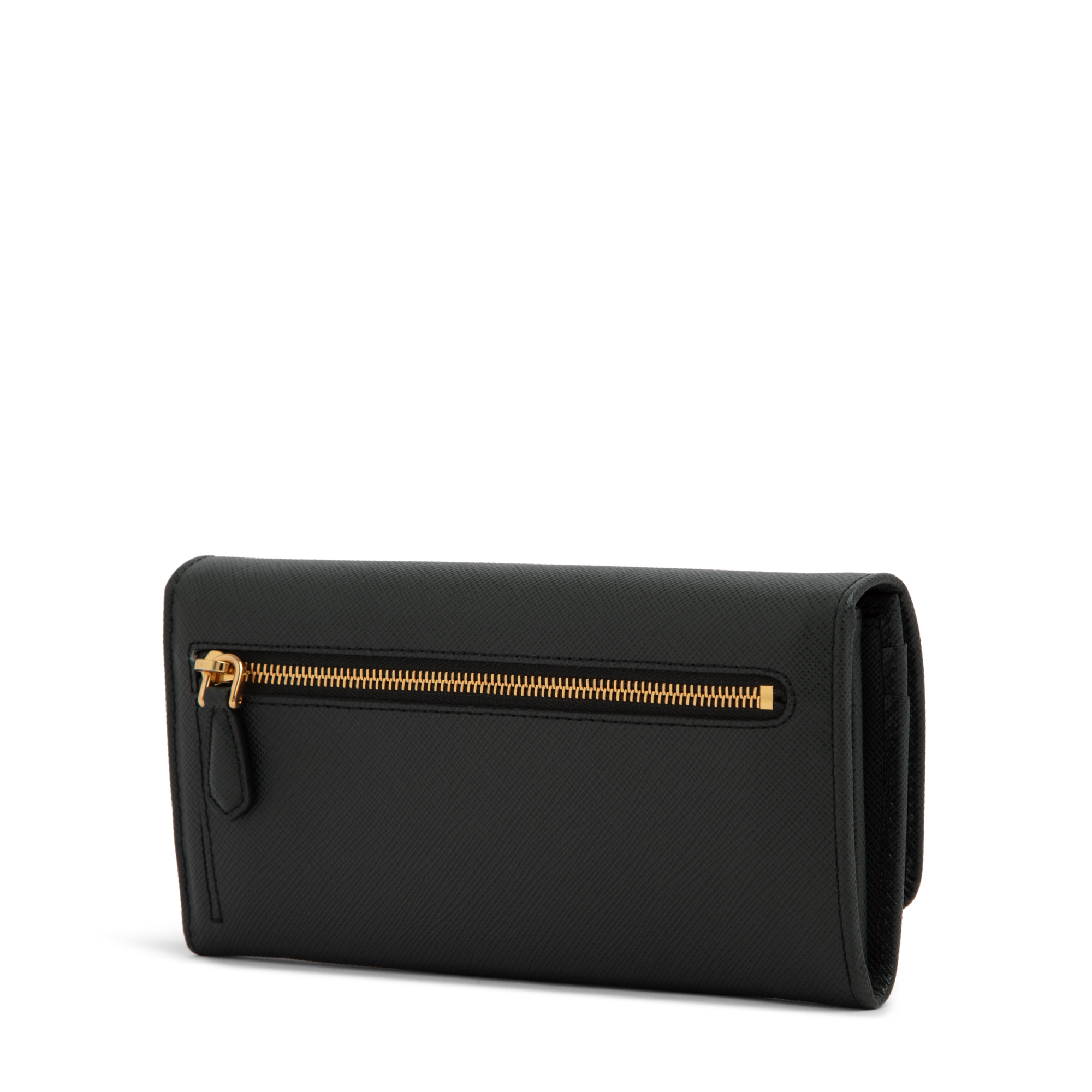 Large Saffiano leather wallet, Black