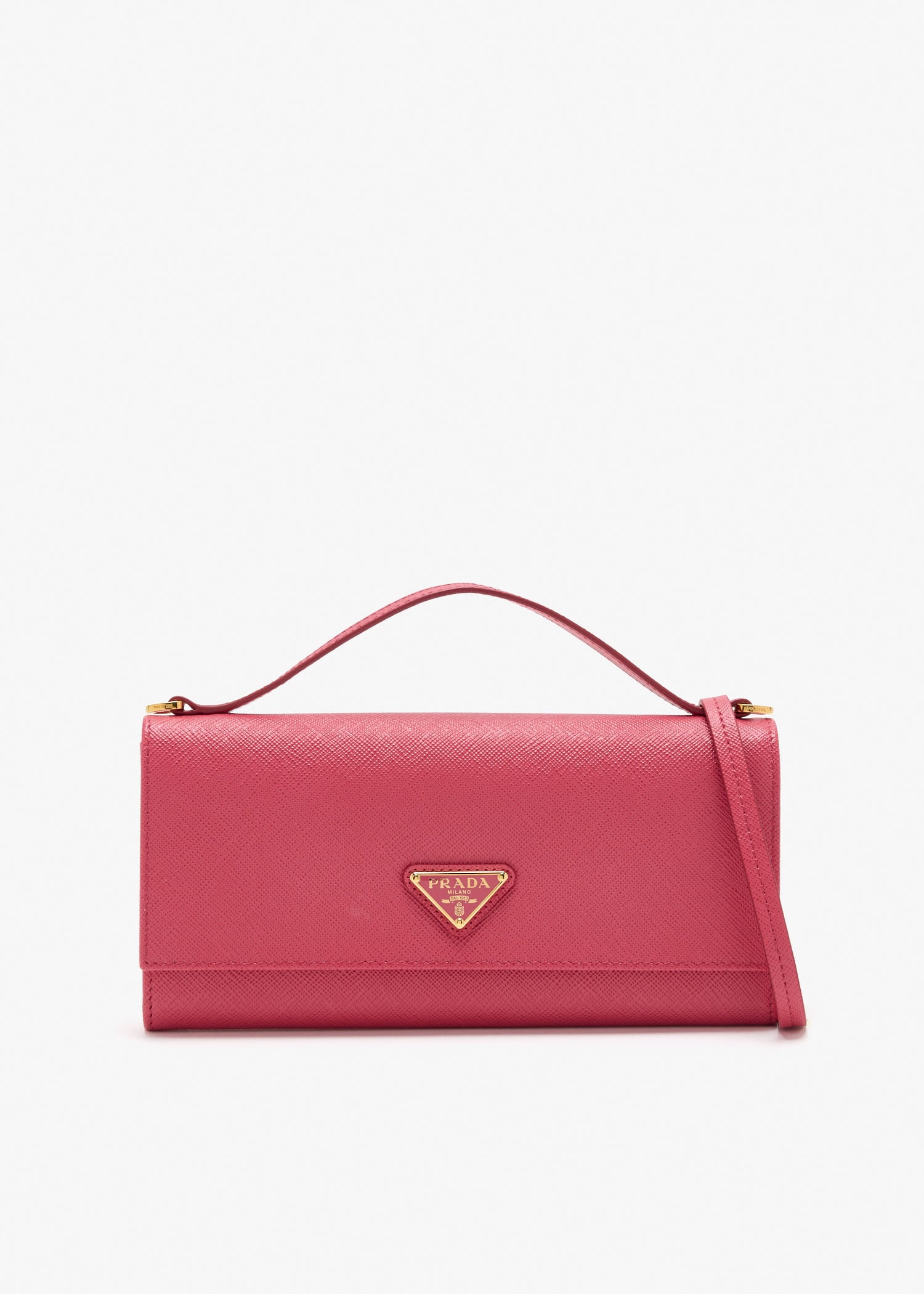 Saffiano leather strap wallet, Pink
Saffiano leather strap wallet, Pink