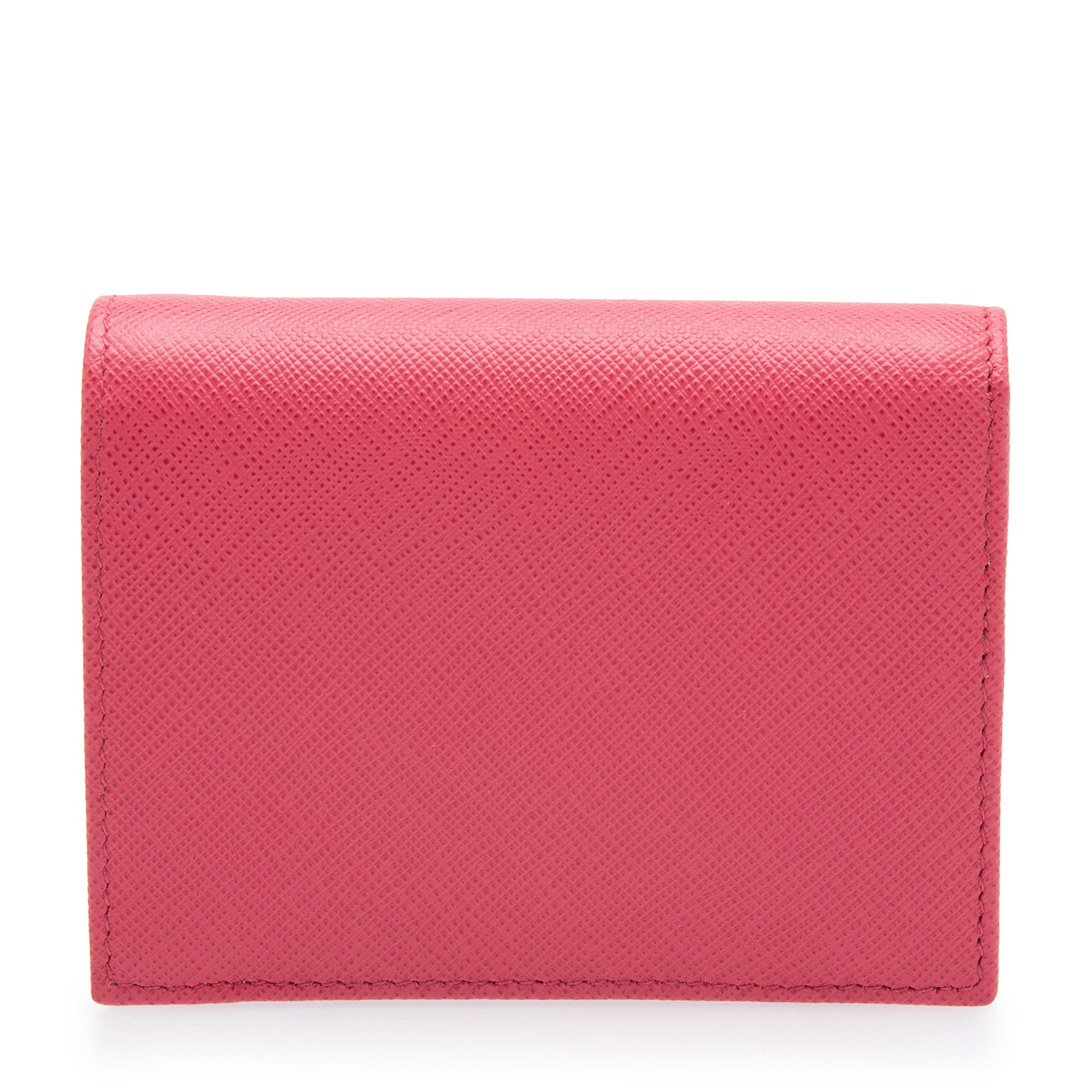 Small Saffiano leather wallet, Pink