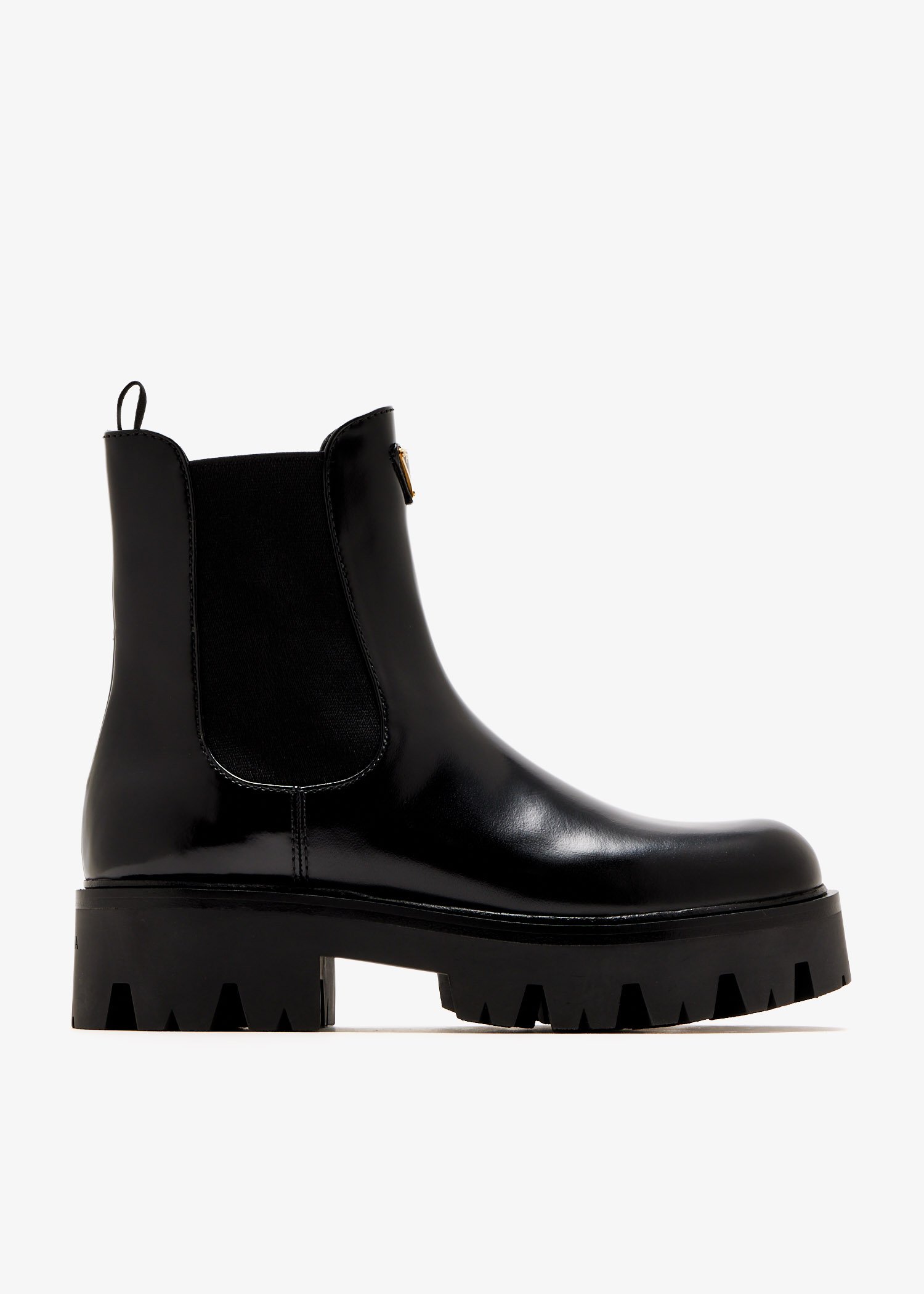 Brushed leather booties, Black
Brushed leather booties, Black