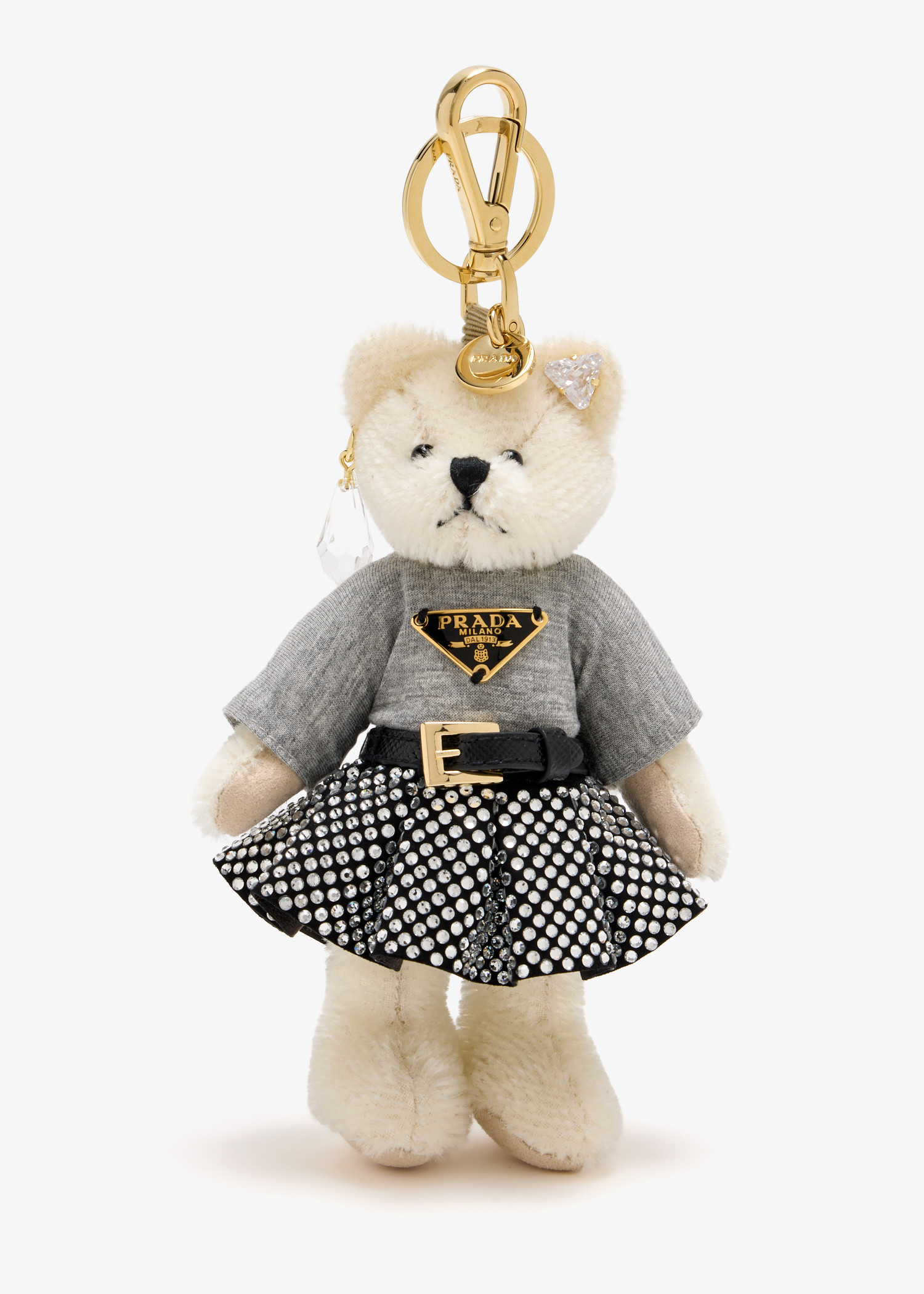 Teddy key ring charm, White
Teddy key ring charm, White