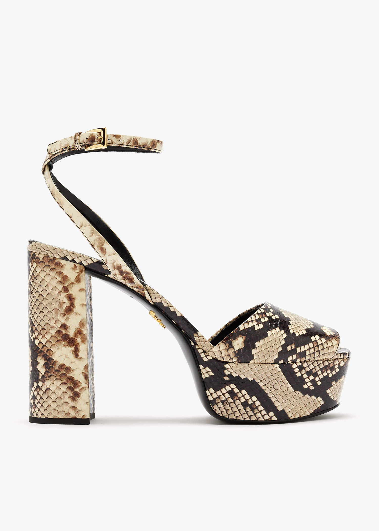 Python platform sandal, Animal printed
Python platform sandal, Animal printed