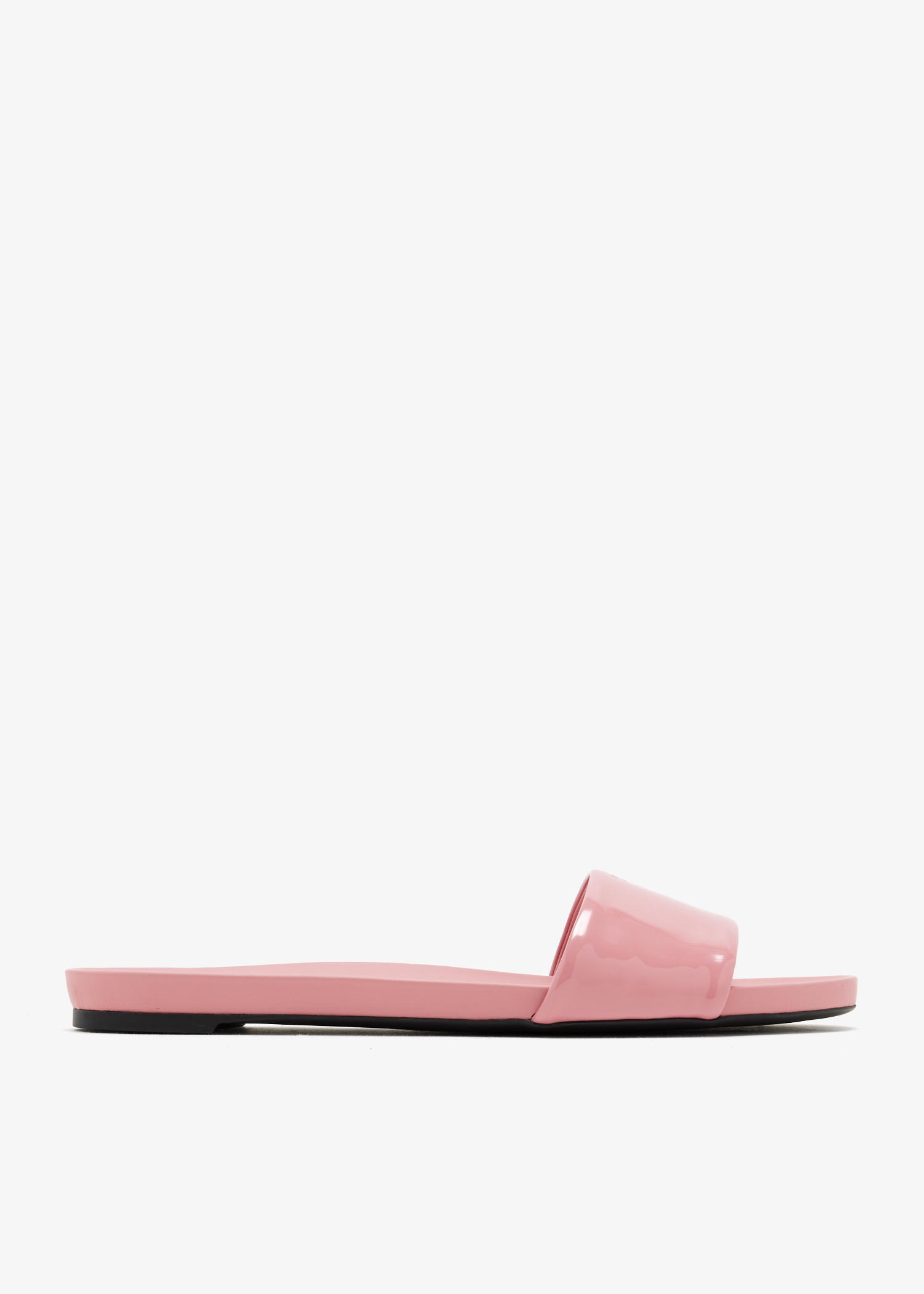 Patent leather slide sandals, Pink
Patent leather slide sandals, Pink