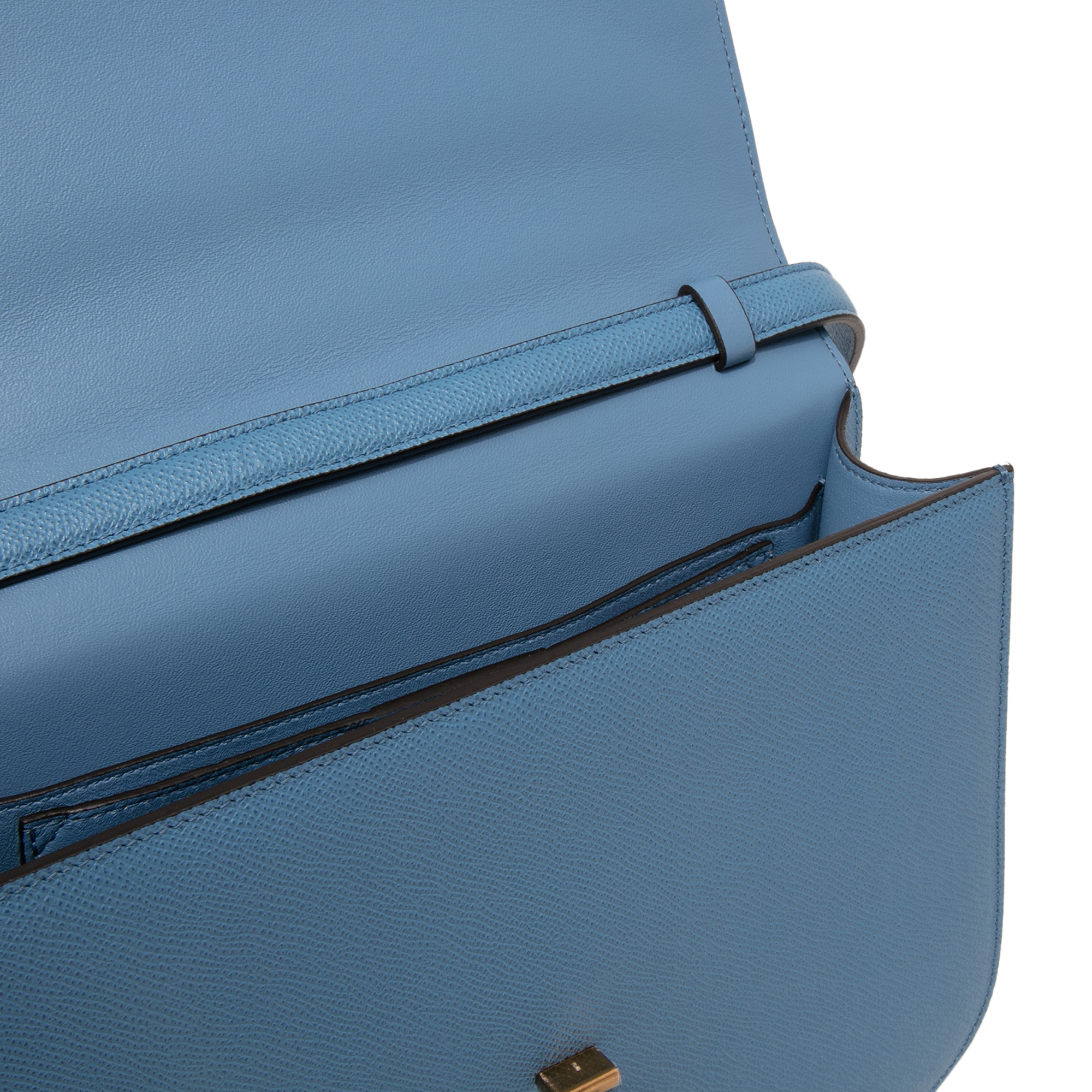 Gancini medium rounded flap bag, Blue