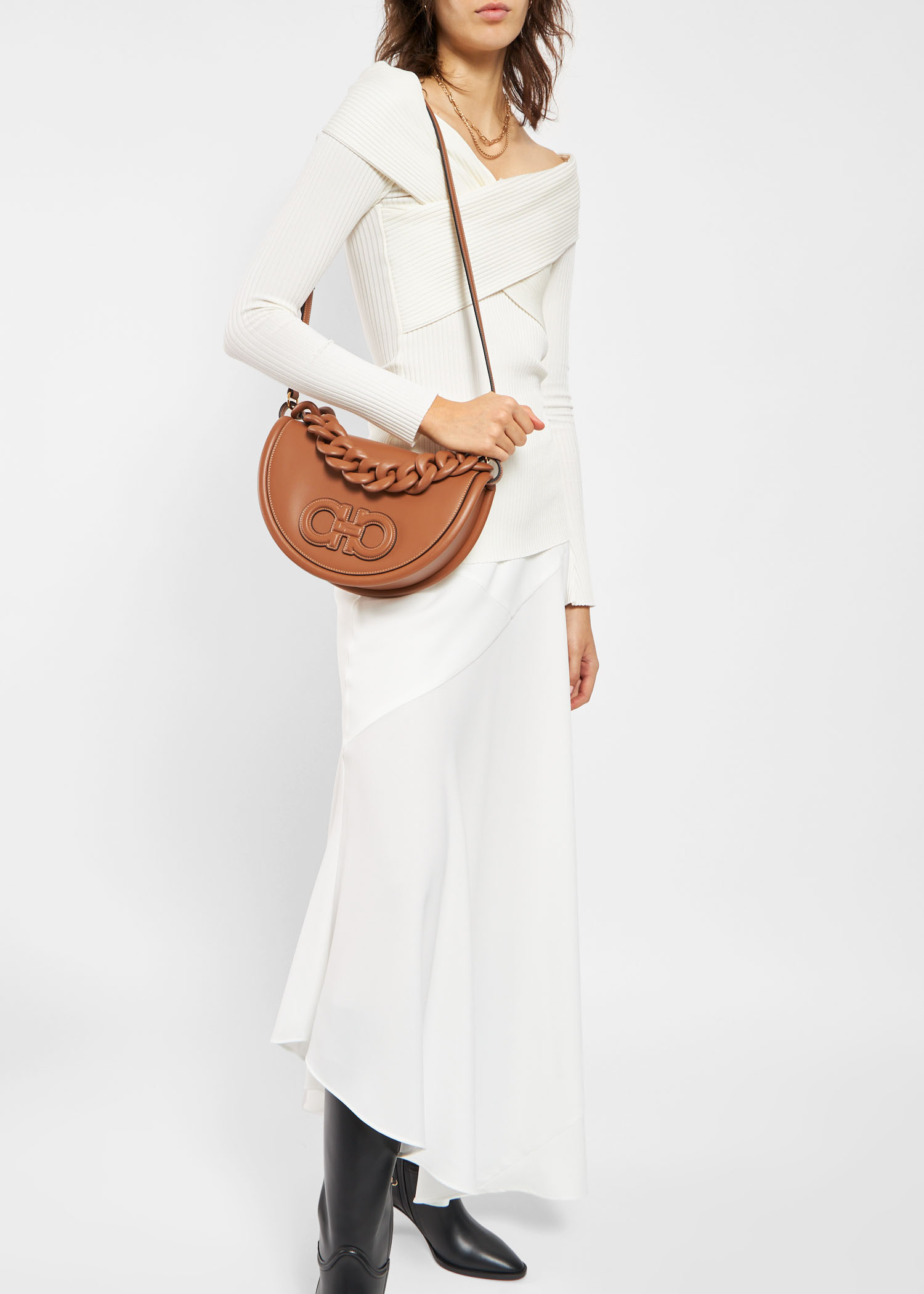 Aura shoulder bag, Brown
