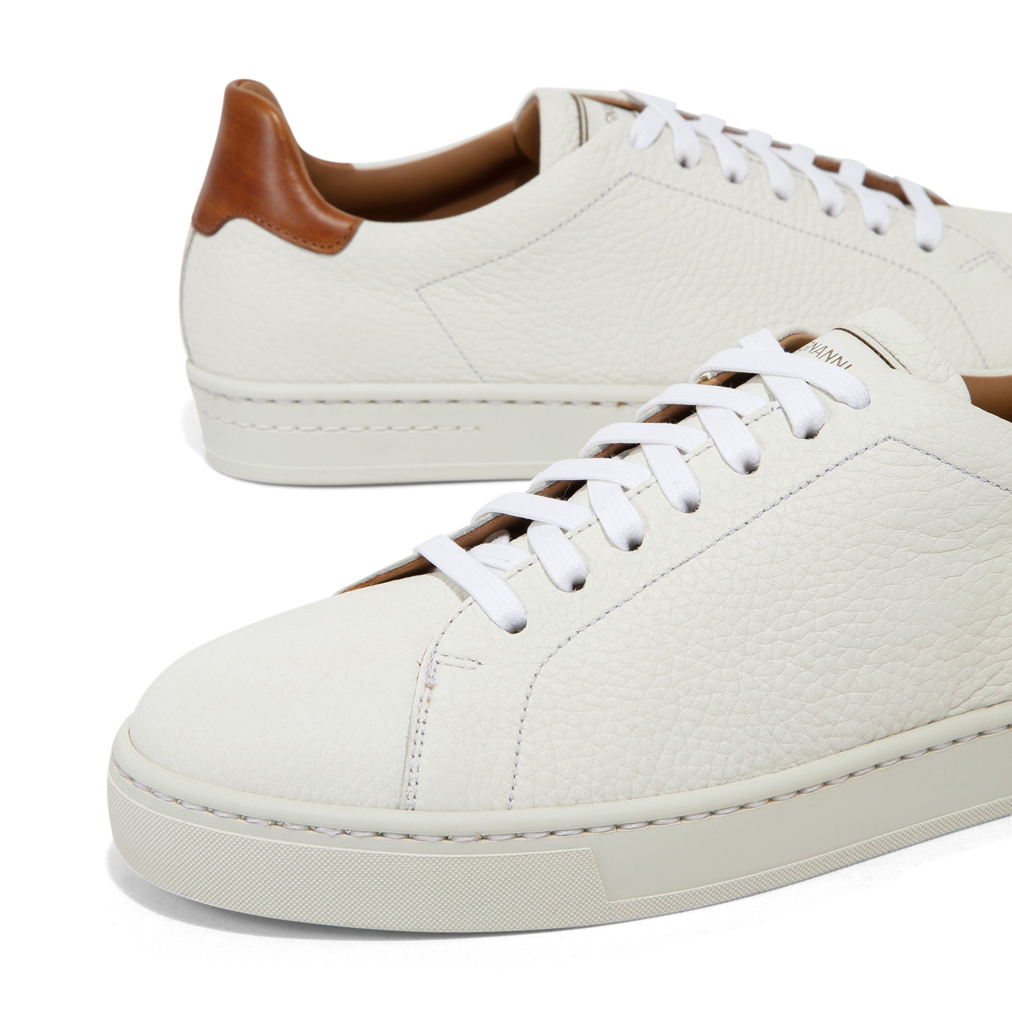 Leather sneakers, White