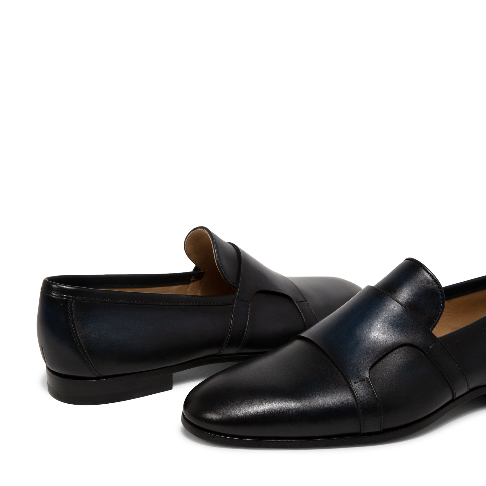 Leather loafers, Blue