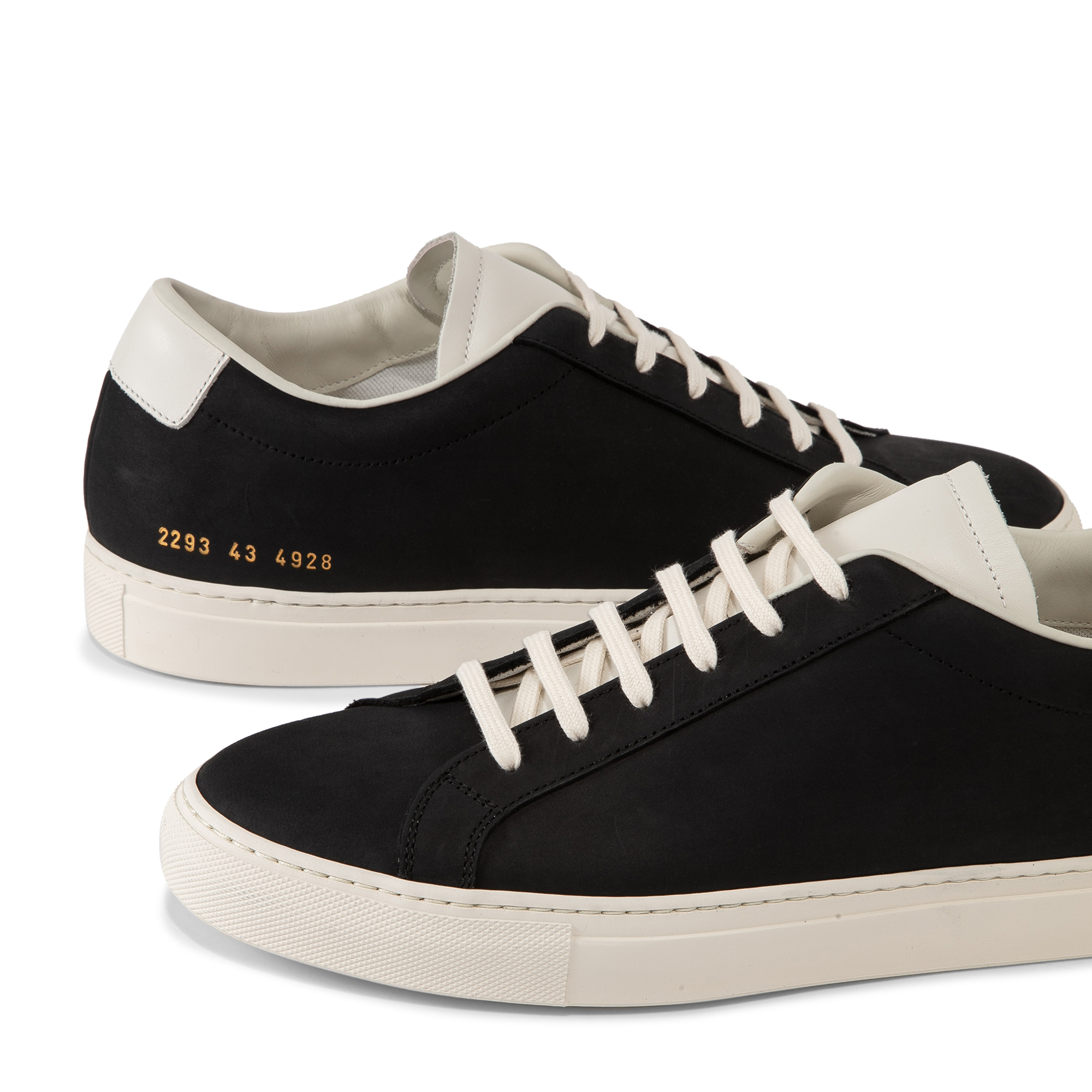Achilles nubuck leather sneakers, Black
