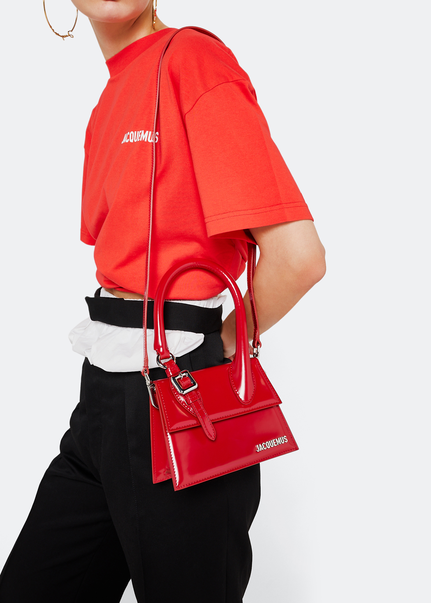 Le Chiquito Moyen boucle bag, Red