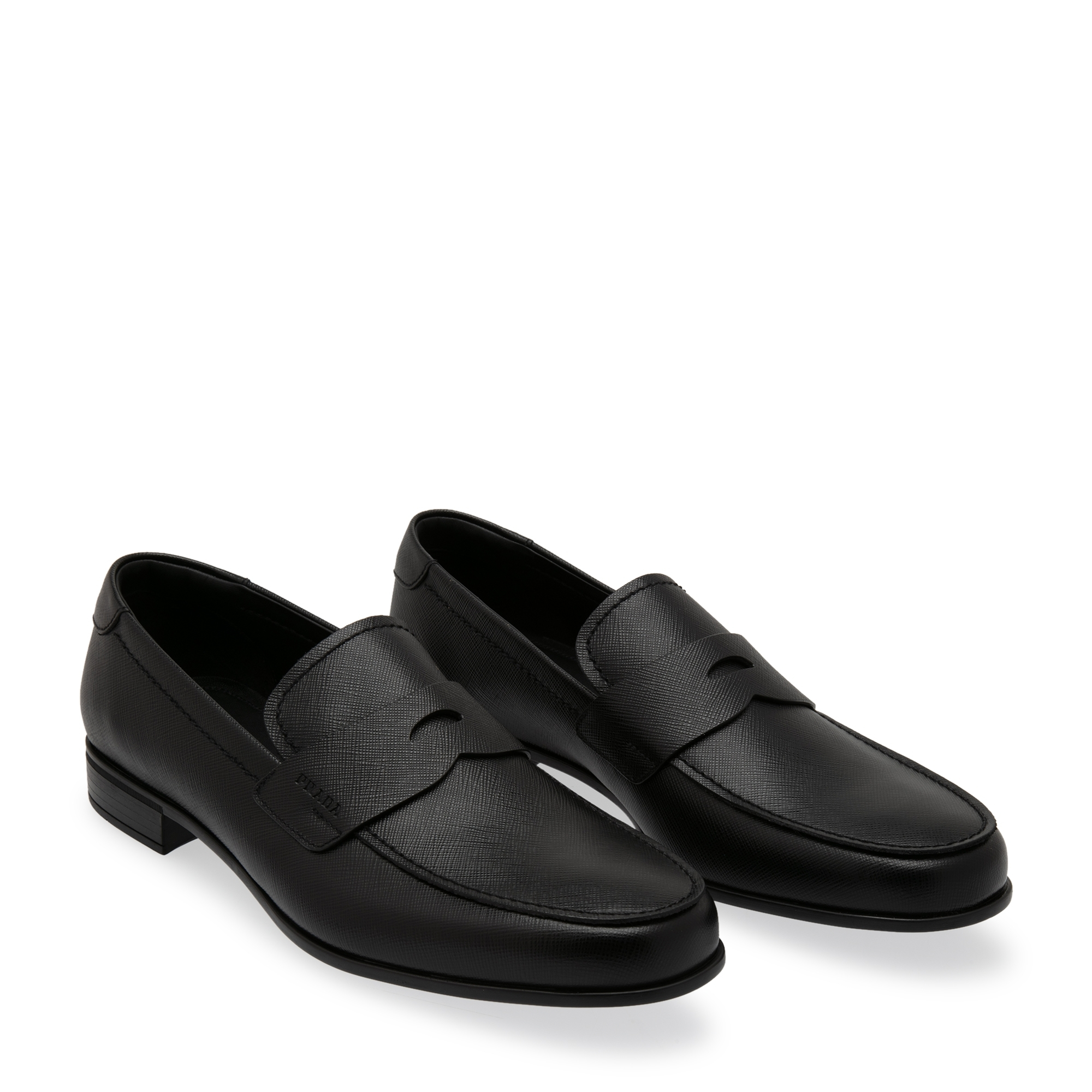 Leather loafers, Black