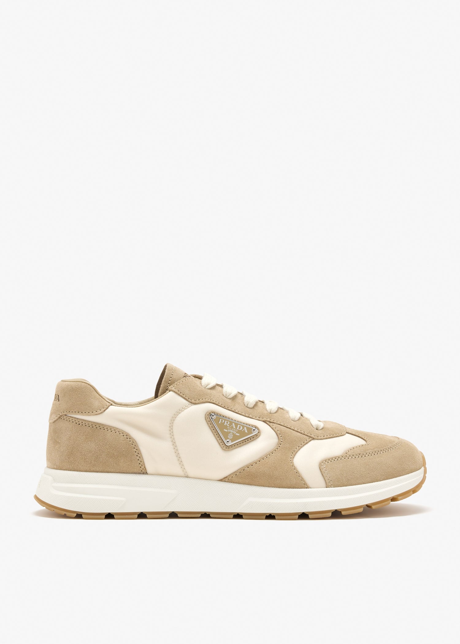 Prax suede and Re-Nylon sneakers, Beige
Prax suede and Re-Nylon sneakers, Beige