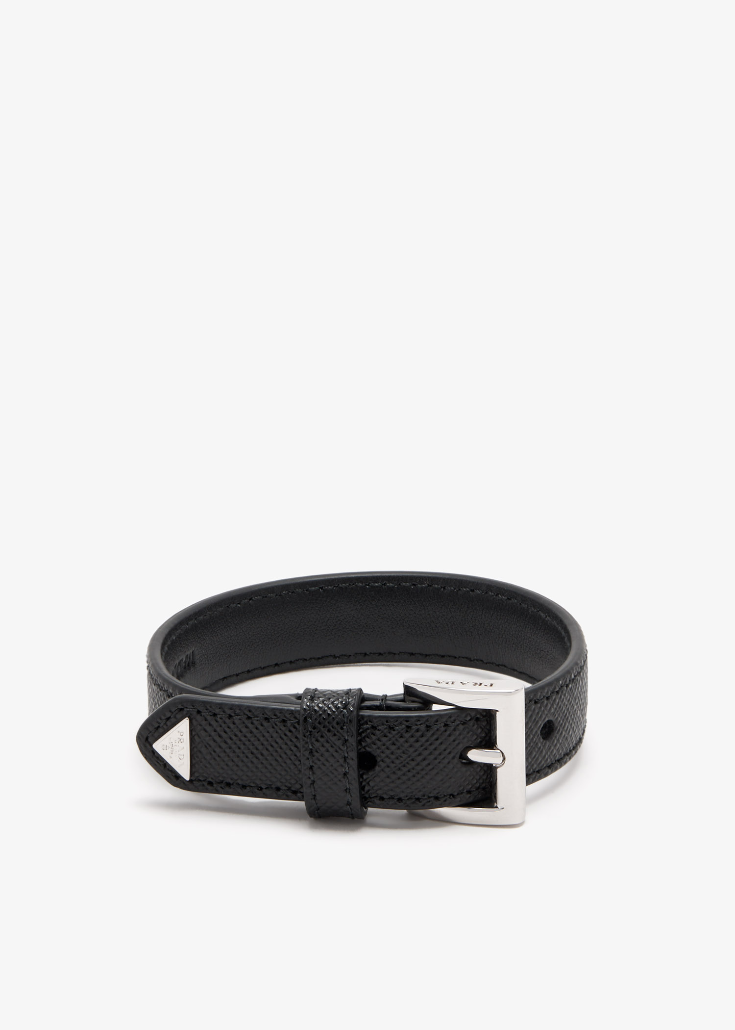 Saffiano leather bracelet, Black
Saffiano leather bracelet, Black