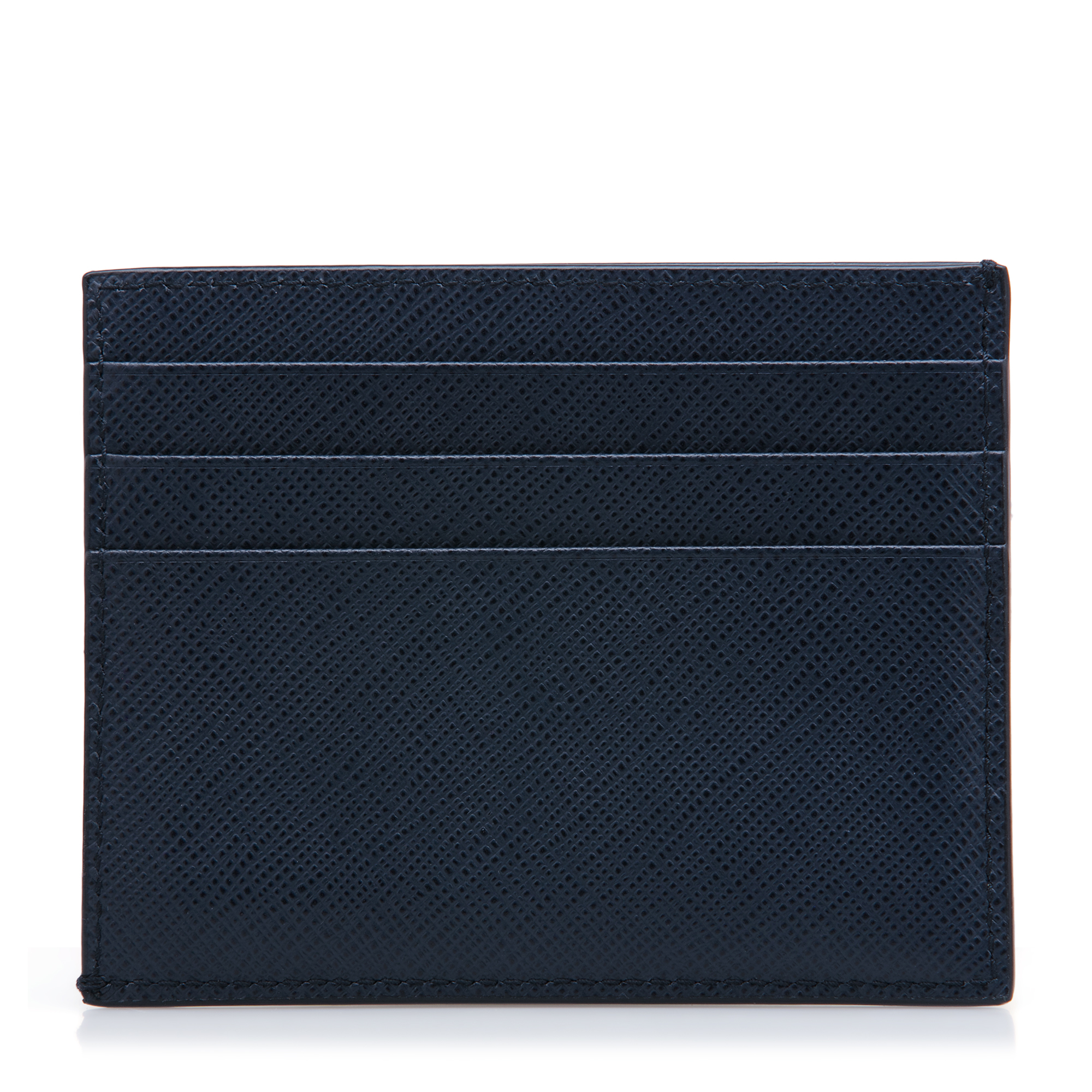 Saffiano leather card holder, Blue