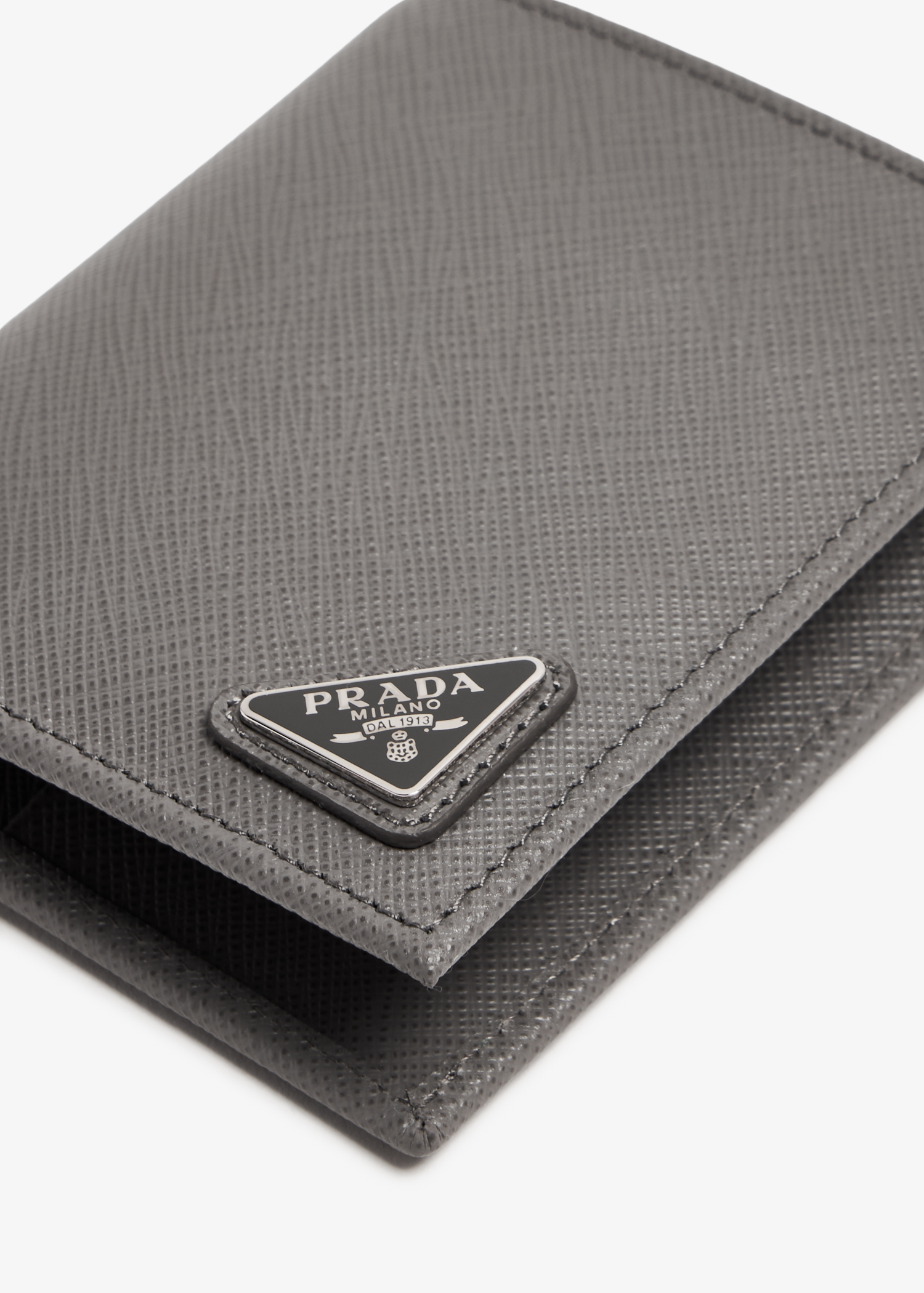 Saffiano leather wallet, Grey