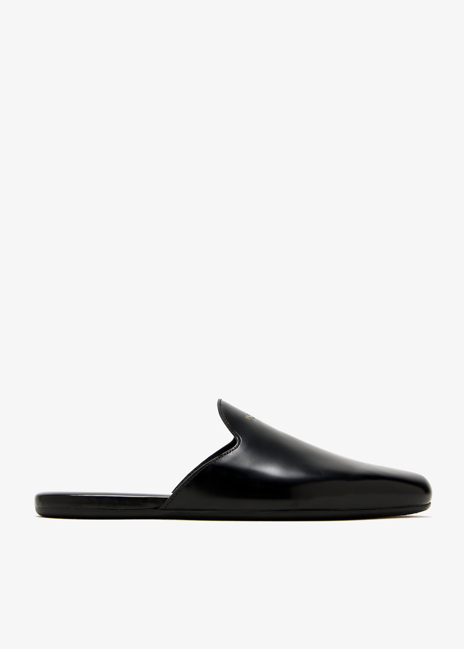 Brushed leather slippers, Black
Brushed leather slippers, Black