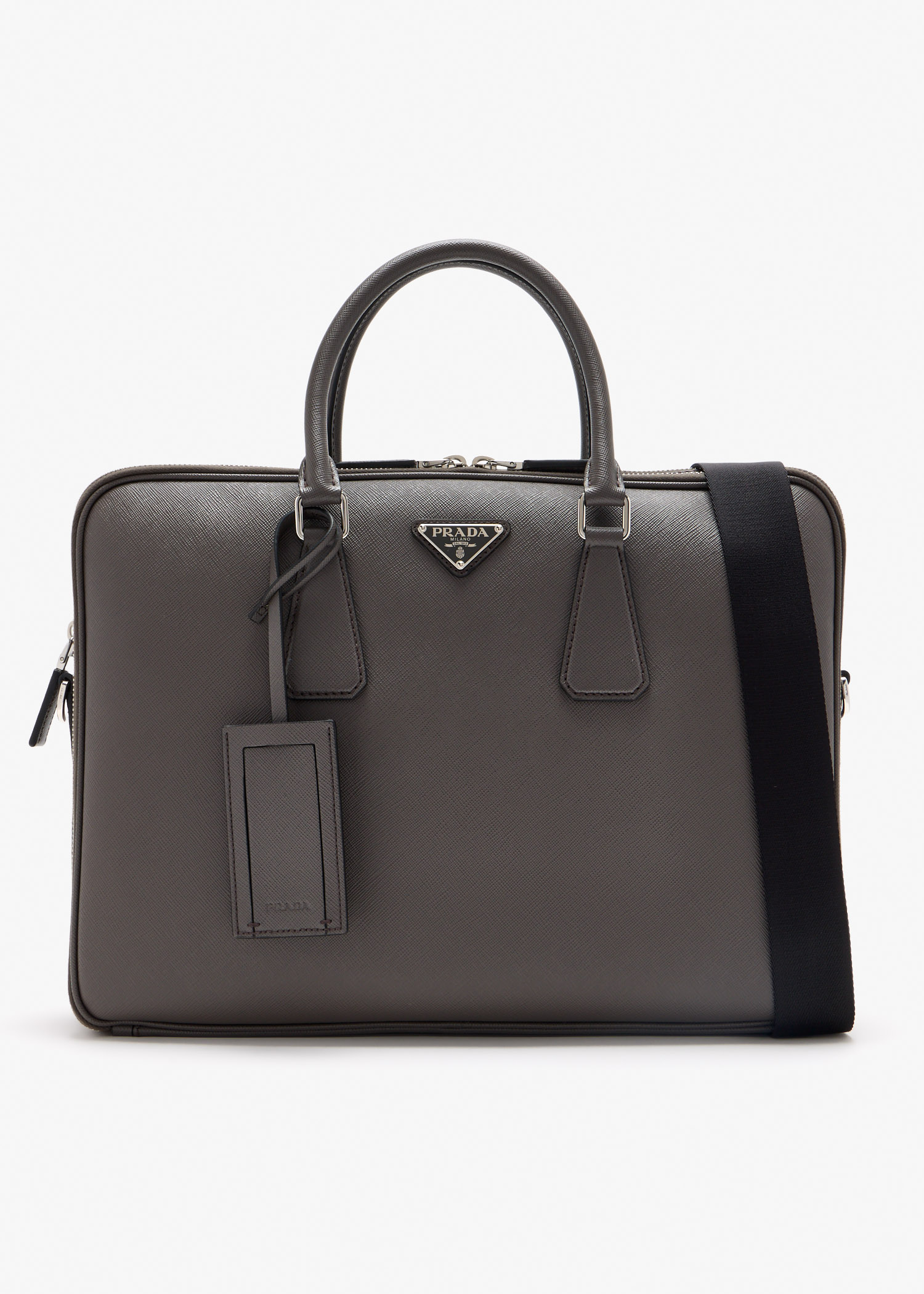 Saffiano leather briefcase, Grey
Saffiano leather briefcase, Grey