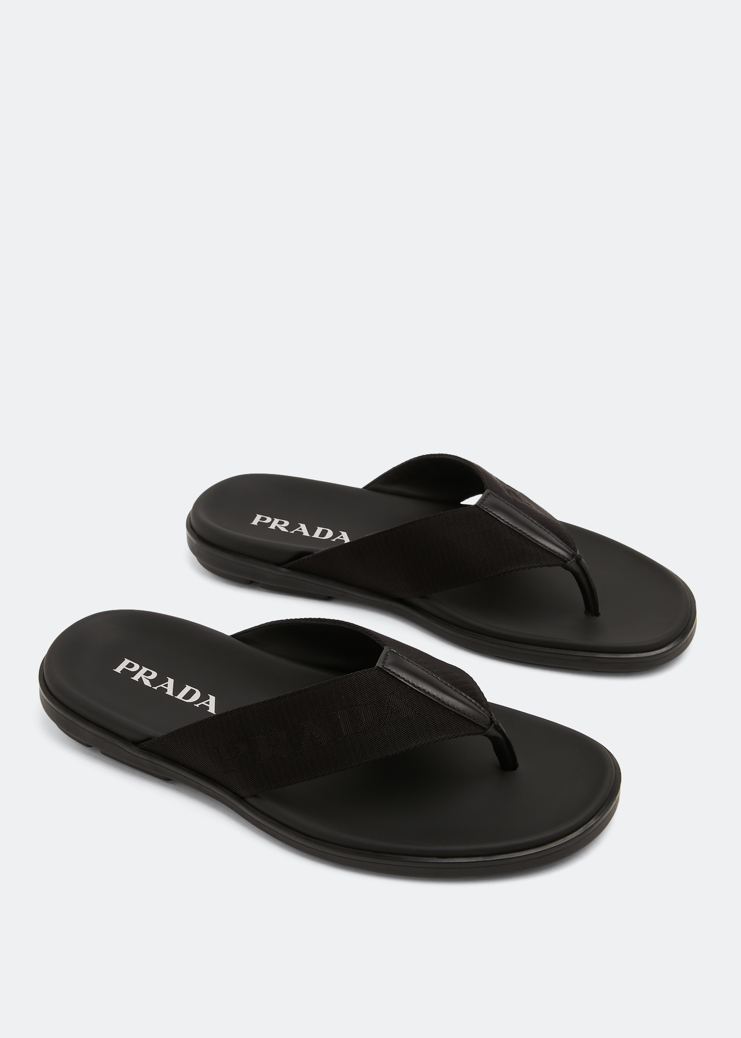 Nylon tape sandals, Black