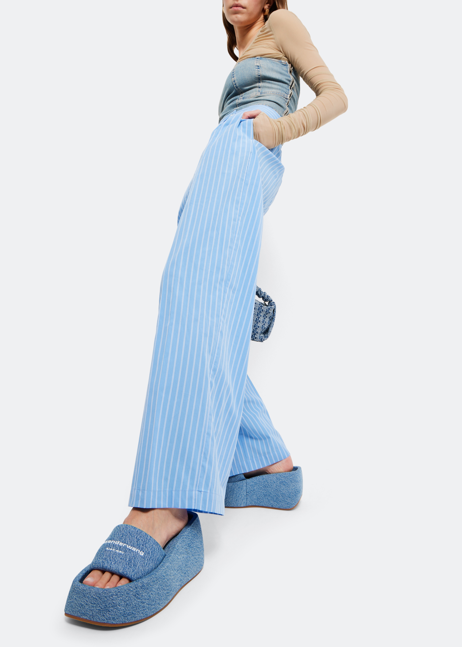 Taji platform slide sandals, Blue